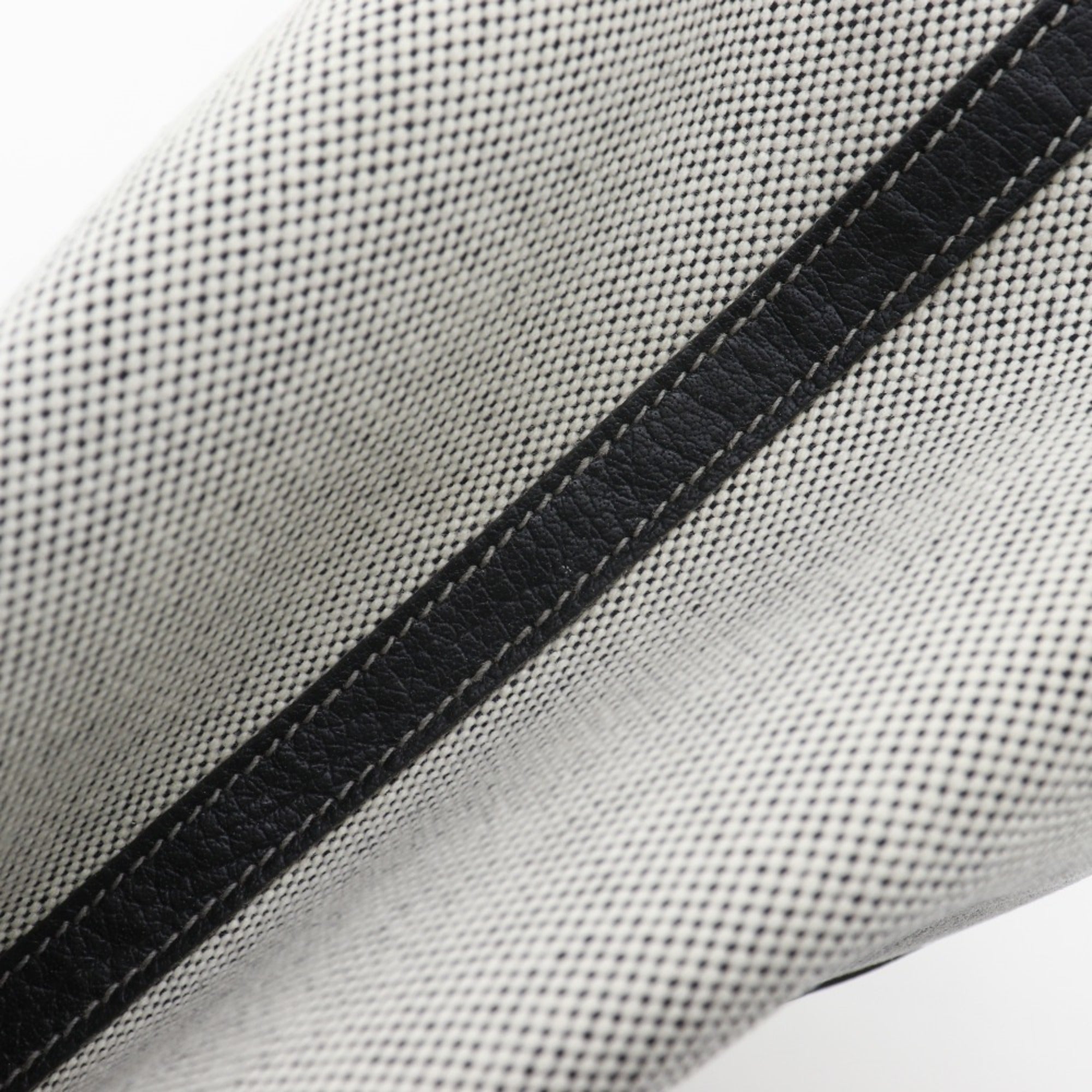 Hermes Black Gray White Toile H Tote Bag (Pre-Owned)