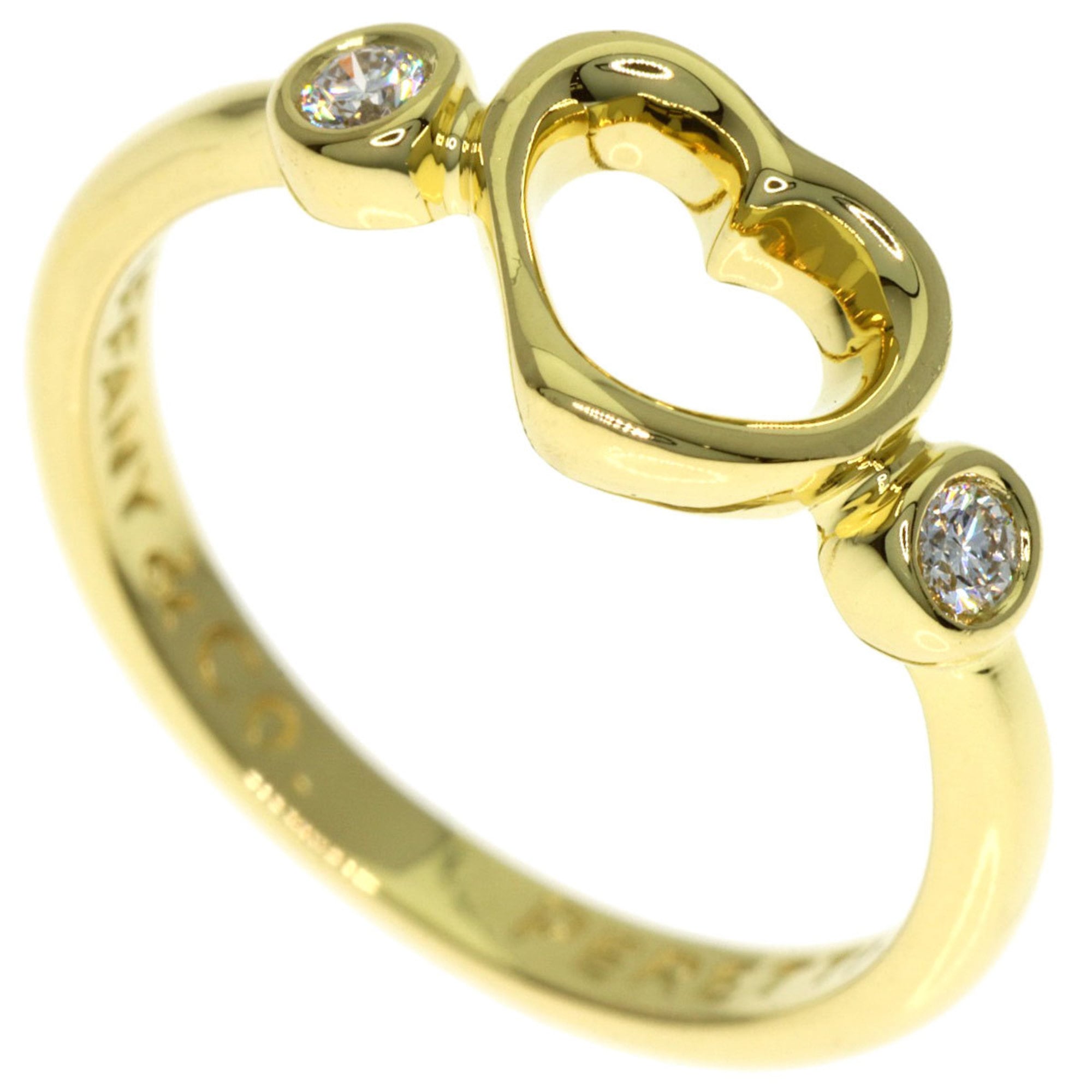Tiffany Open Heart Yellow Gold (18K) Band Ring (Pre-Owned)