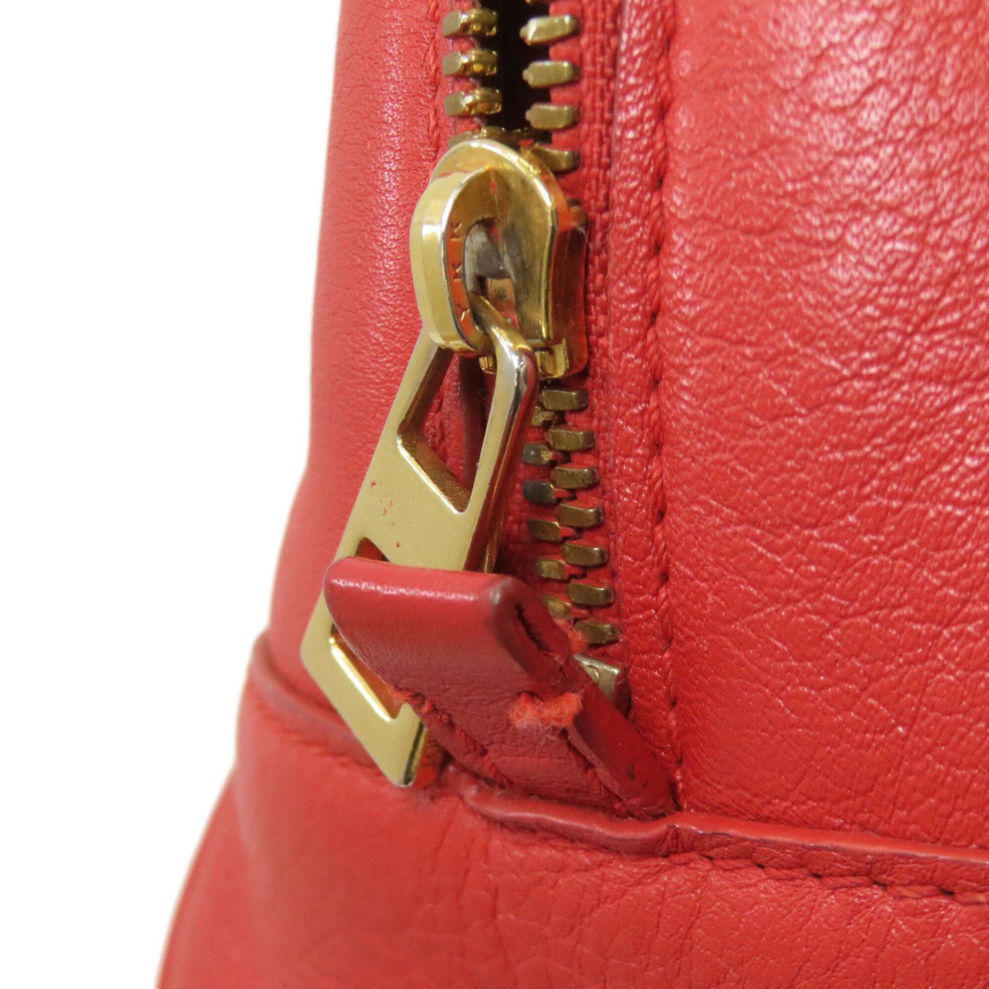 Loewe Red Color Leather Handbag (Pre-Owned)