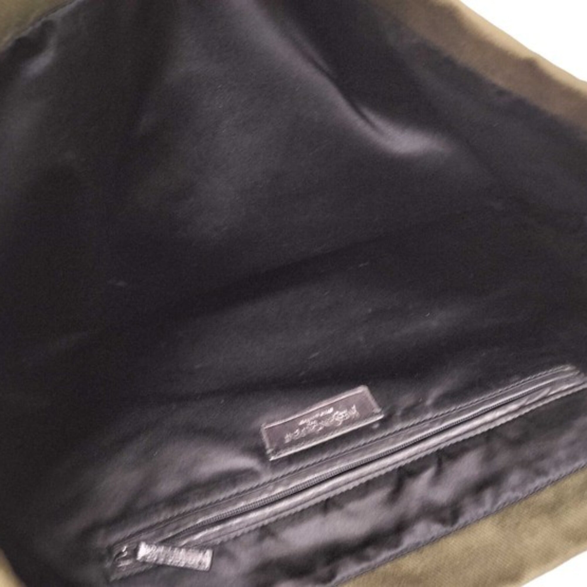 Yves Saint Laurent Kahala Khaki Brown Canvas Leather Tote Bag (Pre-Owned)