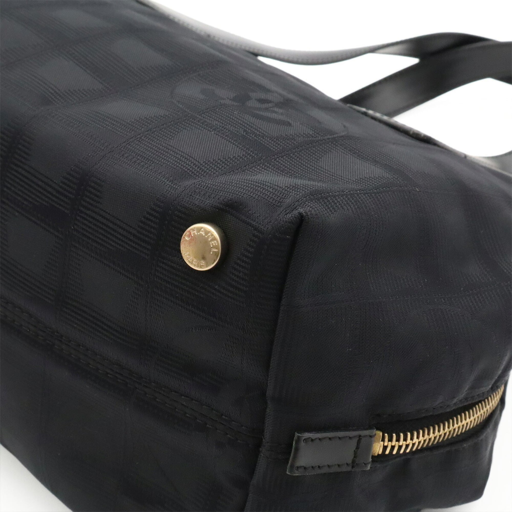 Chanel Black New Travel Line Handbag Tote Bag (Pre-Owned)