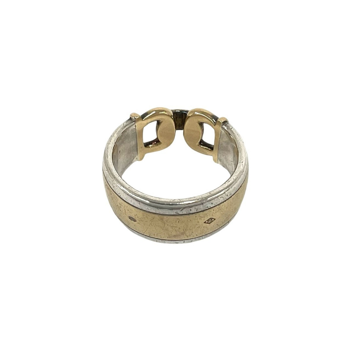 Hermes Gold Silver Yellow Gold (18K) Silver 925 Band Ring (Pre-Owned)