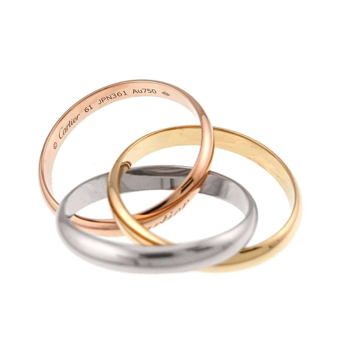 Cartier Trinity Yellow Gold (18K) Pink Gold (18K) White Gold (18K) Band Ring (Pre-Owned)