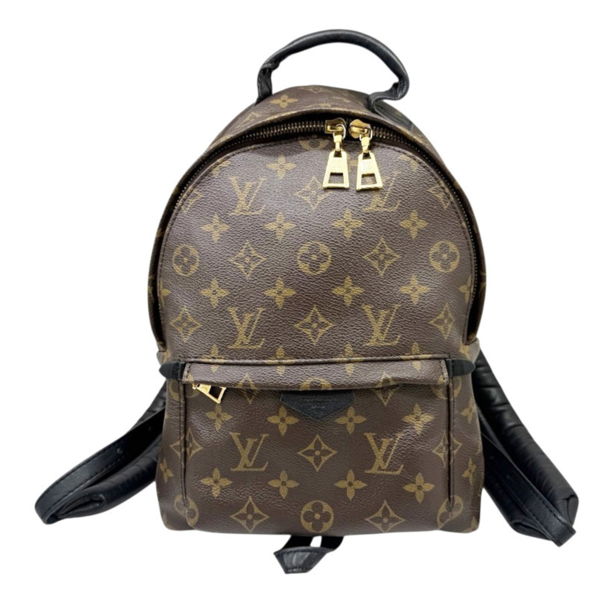 Louis Vuitton Black Brown Monogram Leather Backpack (Pre-Owned)