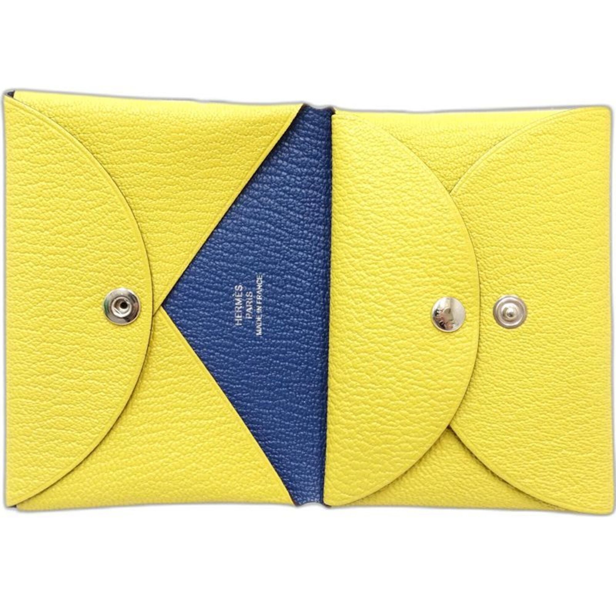 Hermes Jaune Yellow Epsom Leather Coin Purse/Coin Case (Pre-Owned)