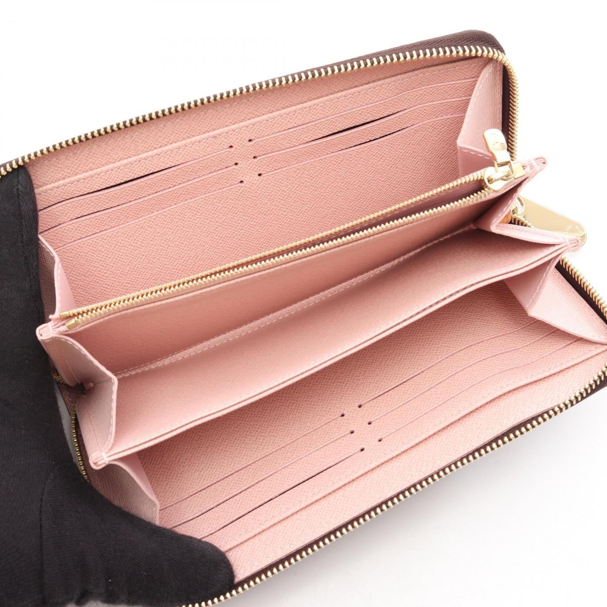 Louis Vuitton Brown Monogram Pink Rose Ballerine Monogram Leather Long Wallet (Bi-Fold) (Pre-Owned)
