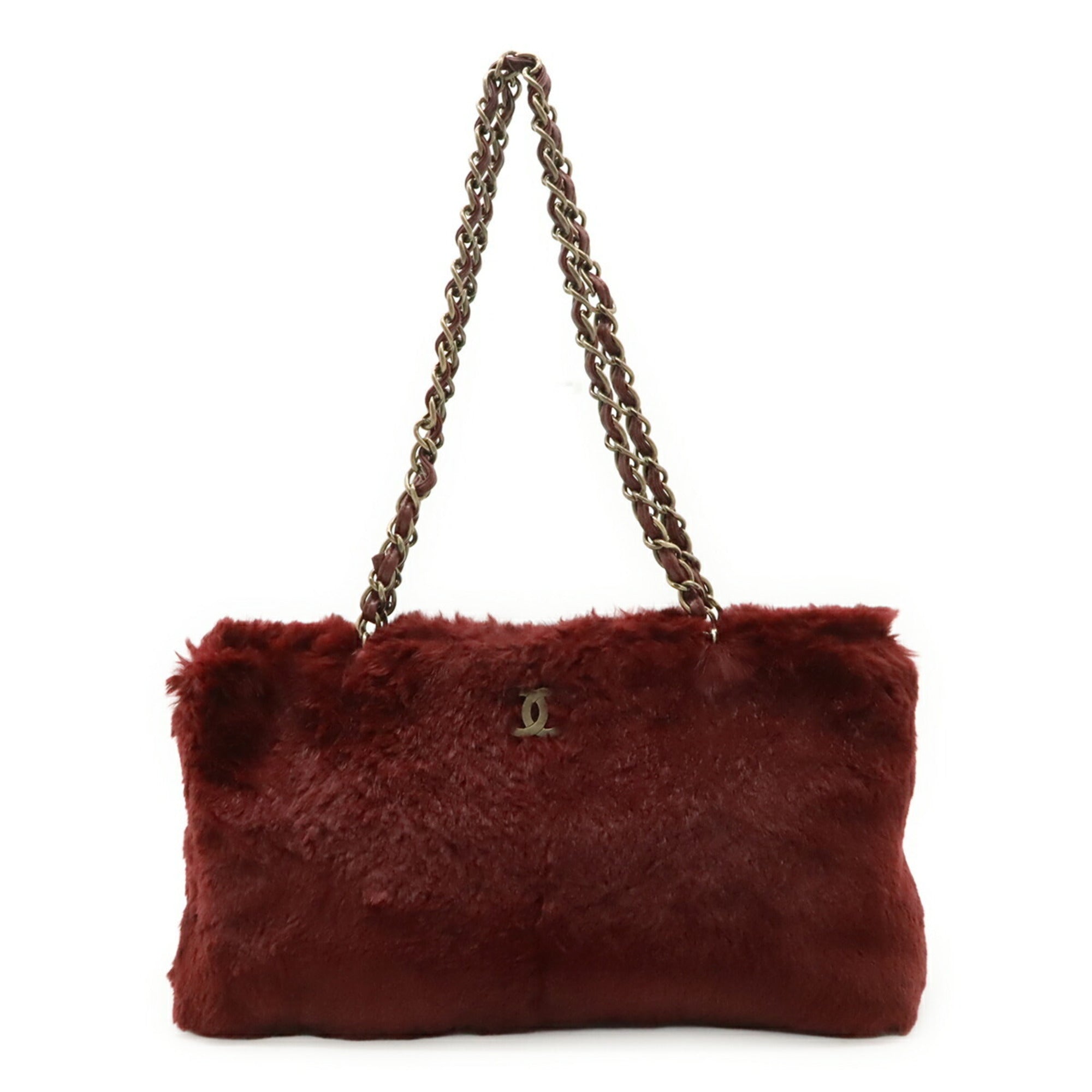 Chanel Bordeaux Lapin Leather Shoulder Bag (Pre-Owned)