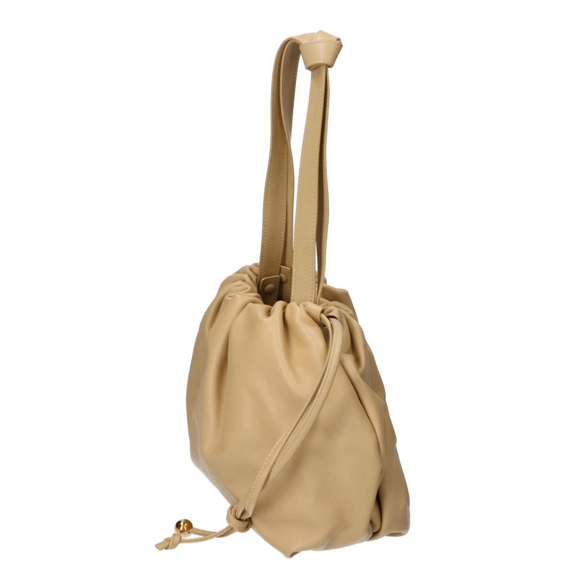 Bottega Veneta Beige Yellow Leather Handbag (Pre-Owned)