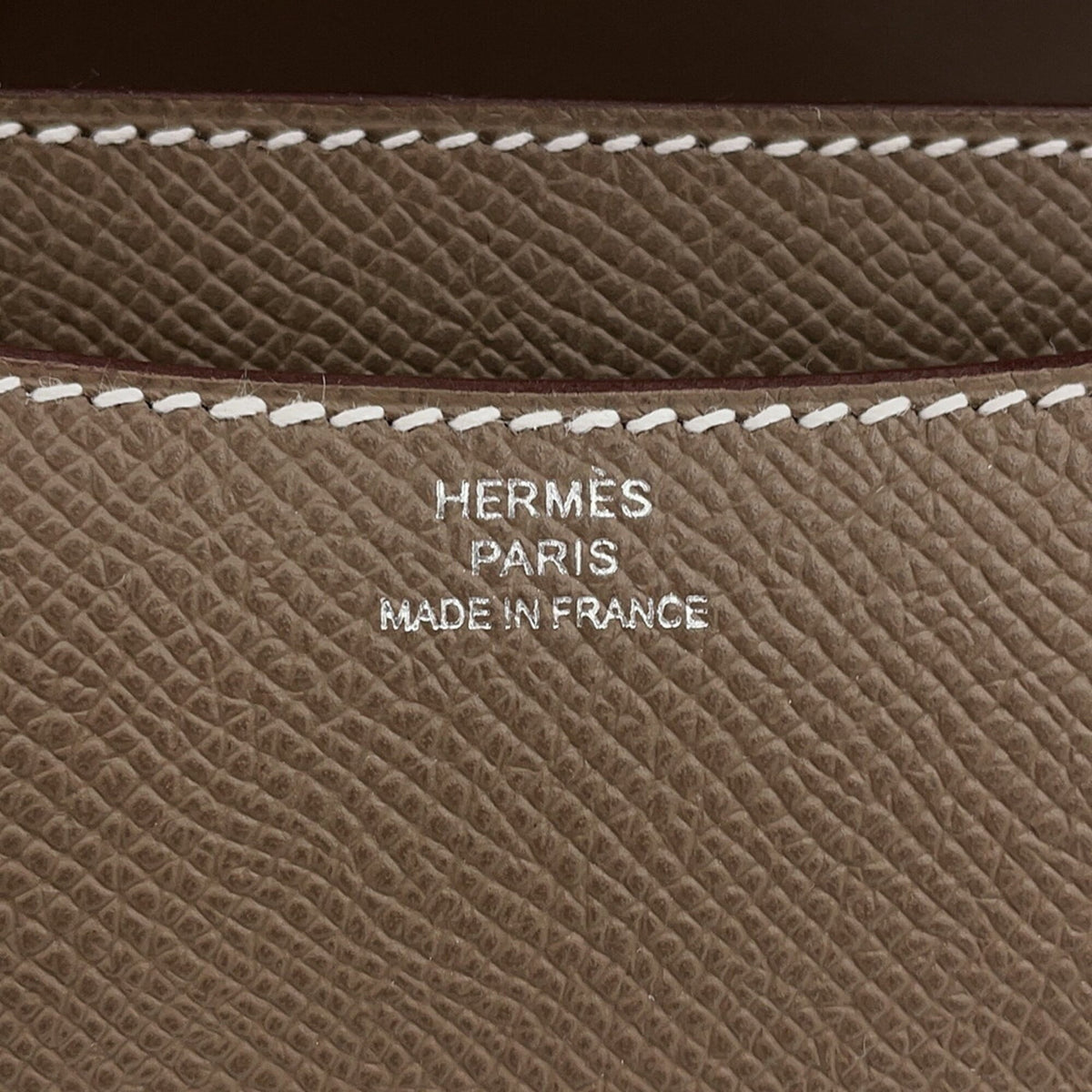 Hermes Etoupe Gray Epsom Leather Shoulder Bag