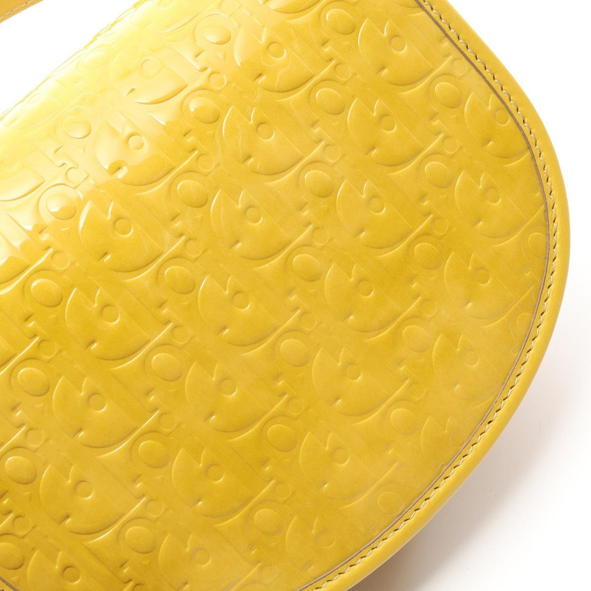 Christian Dior Yellow Patent Leather Shoulder Bag (Pre-Owned)