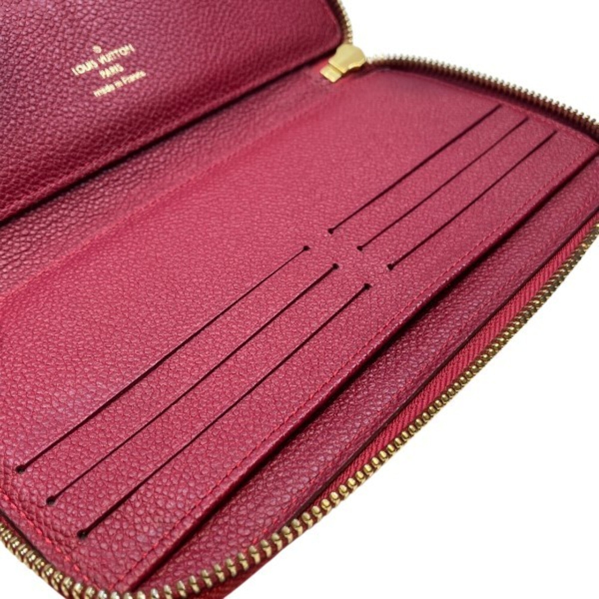 Louis Vuitton Monogram Empreinte Jaipur Pink Leather Long Wallet (Bi-Fold) (Pre-Owned)
