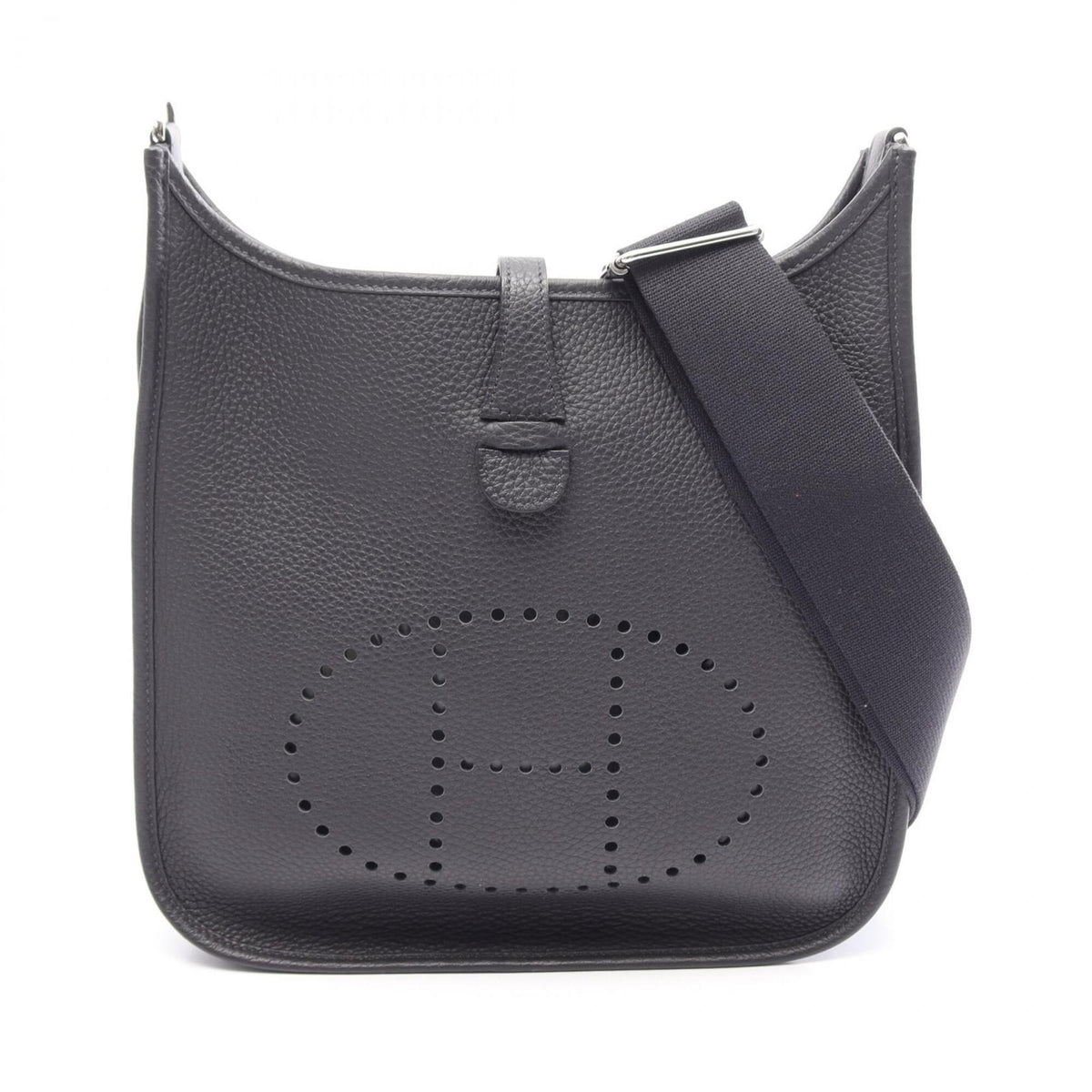 Hermes Gray Taurillon Clemence Leather Handbag Shoulder Bag (Pre-Owned)