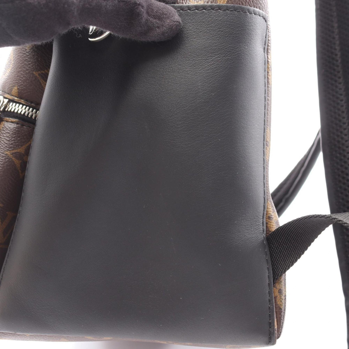 Louis Vuitton Black Brown Coated Canvas Leather Backpack Handbag (Pre-Owned)