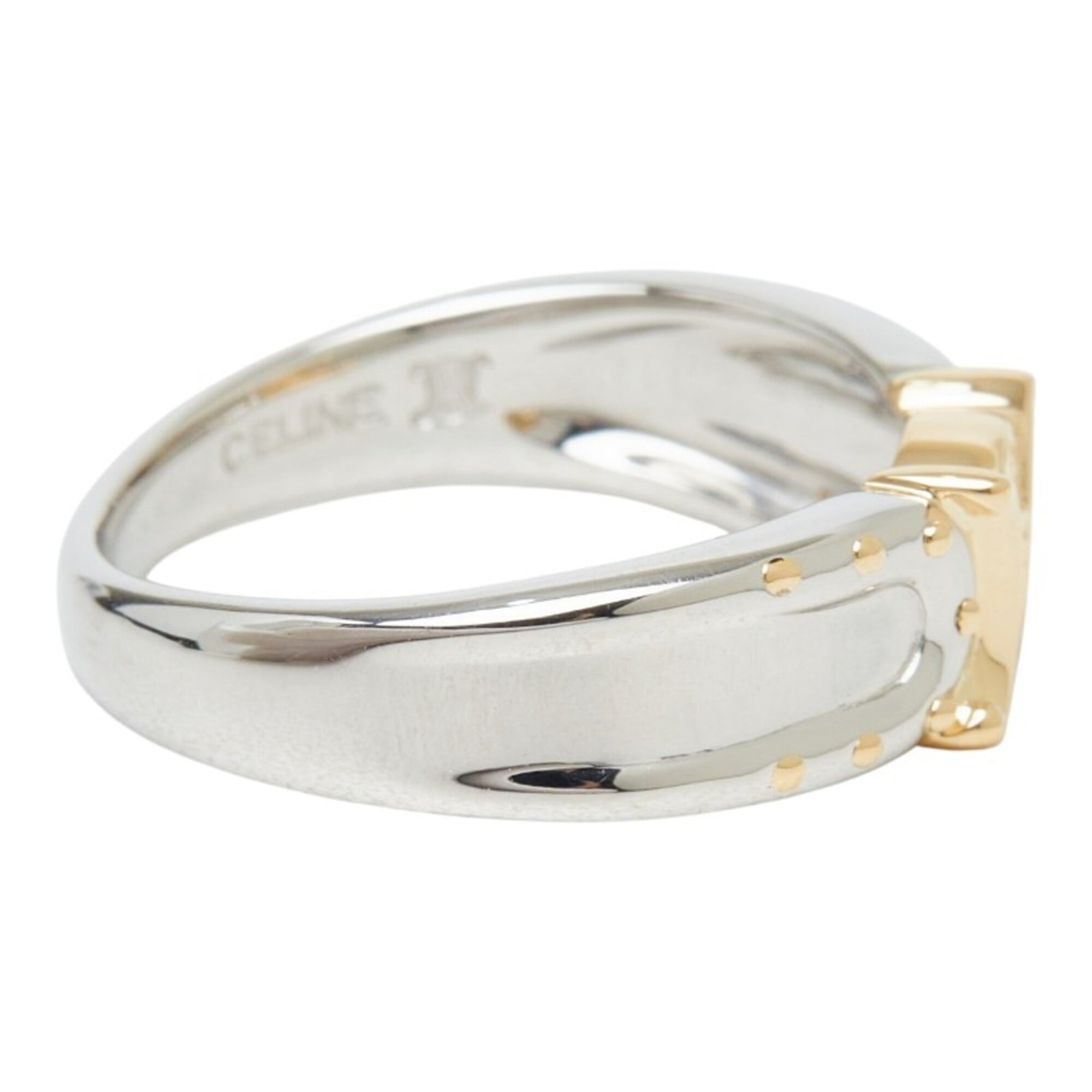 Celine Yellow Gold (18K) Platinum 900 Band Ring (Pre-Owned)