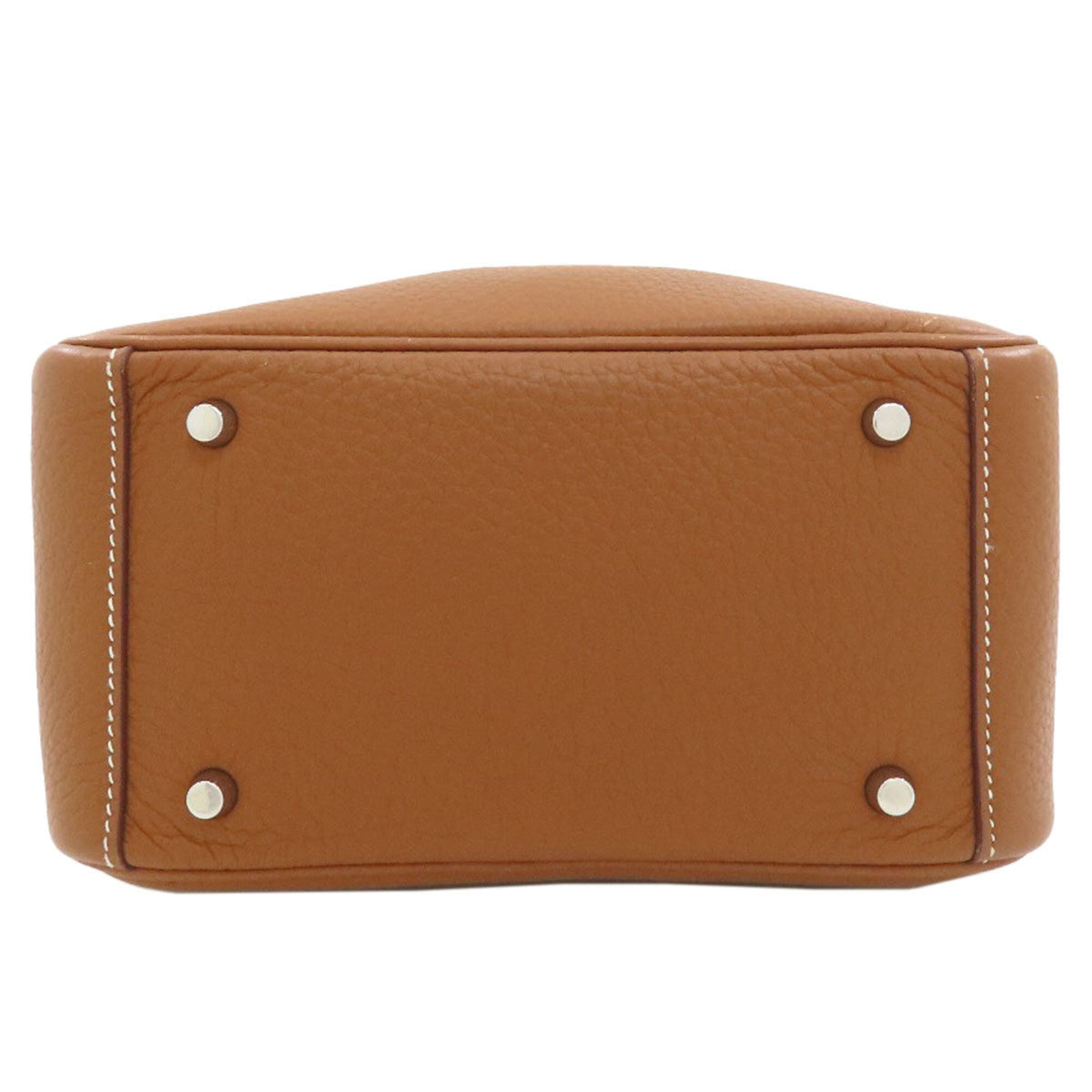 Hermes Gold Taurillon Clemence Leather Handbag (Pre-Owned)