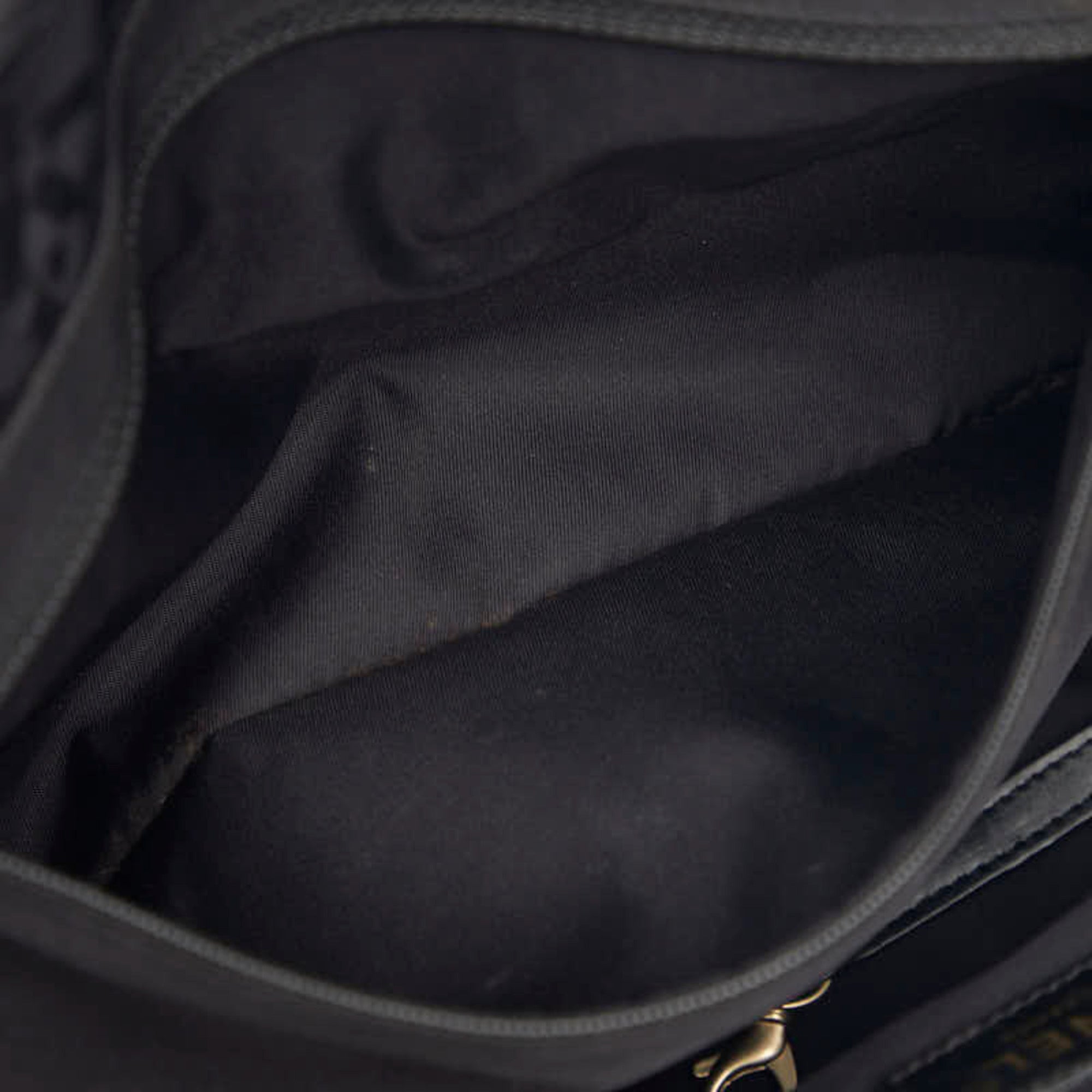Chanel Black Nylon Leather Handbag (Pre-Owned)