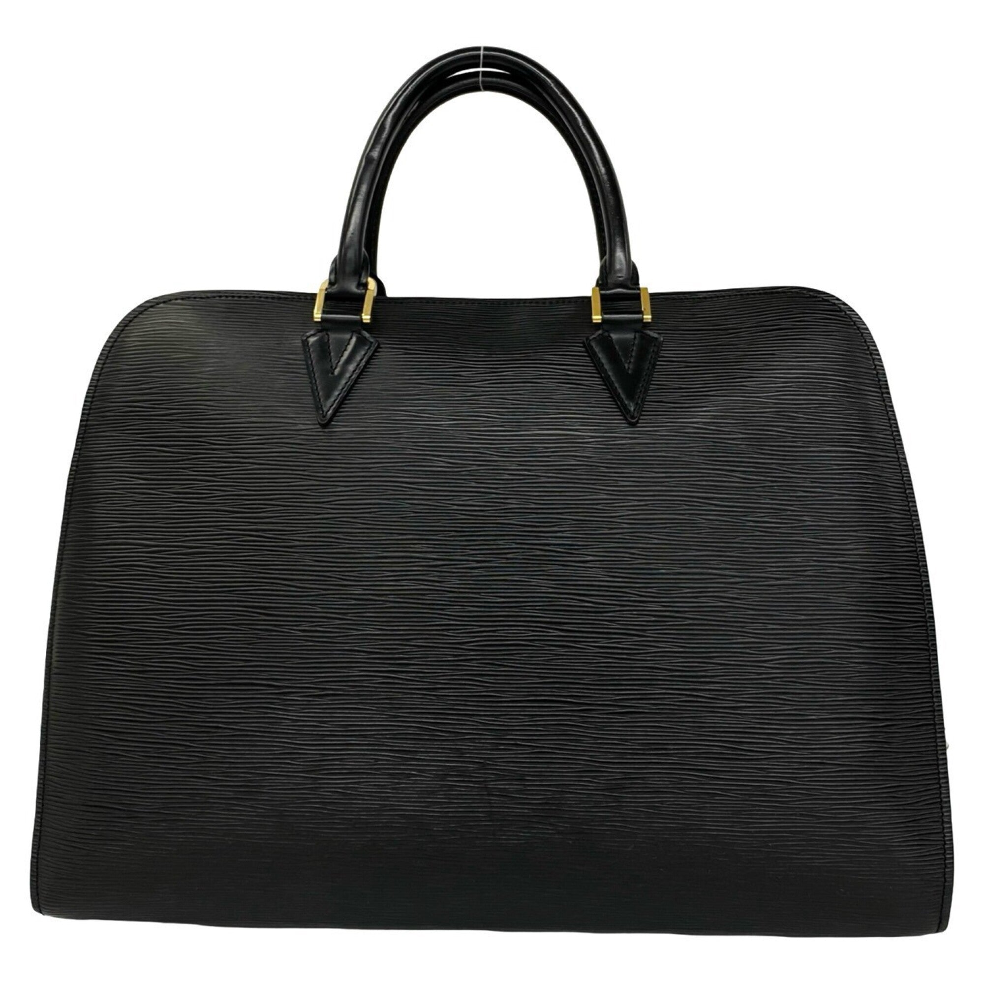 Louis Vuitton Black Leather Briefcase Handbag (Pre-Owned)