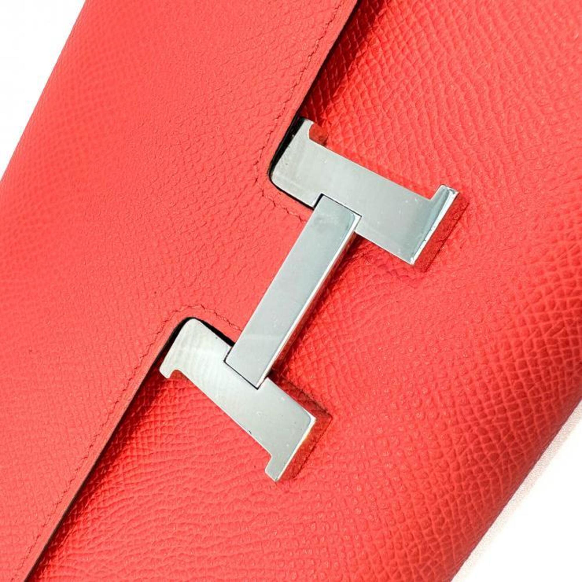 Hermes Pink Epsom Leather Long Wallet (Bi-Fold) (Pre-Owned)