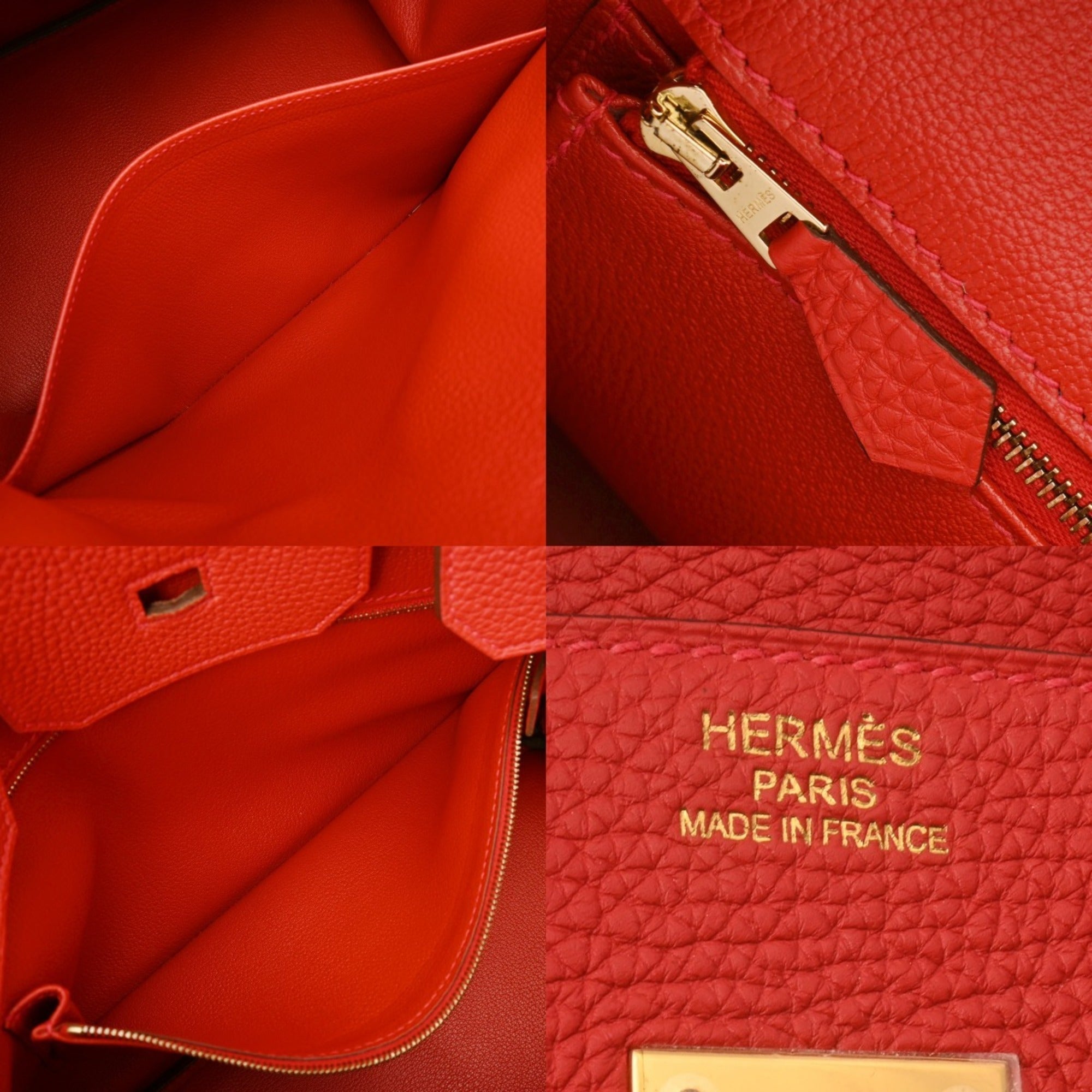 Hermes Gold Togo Leather Handbag (Pre-Owned)