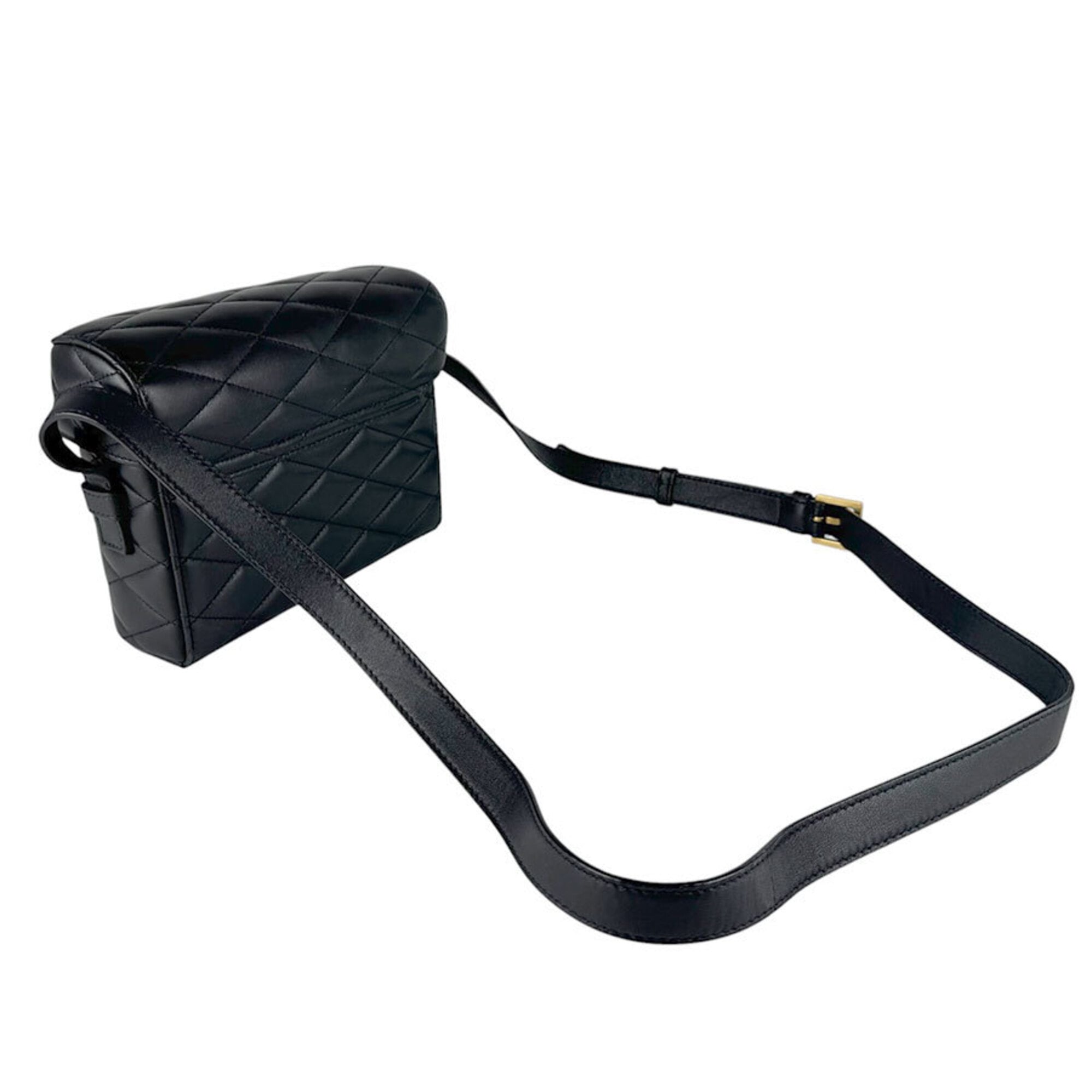 Saint Laurent Black Leather Shoulder Bag (Pre-Owned)