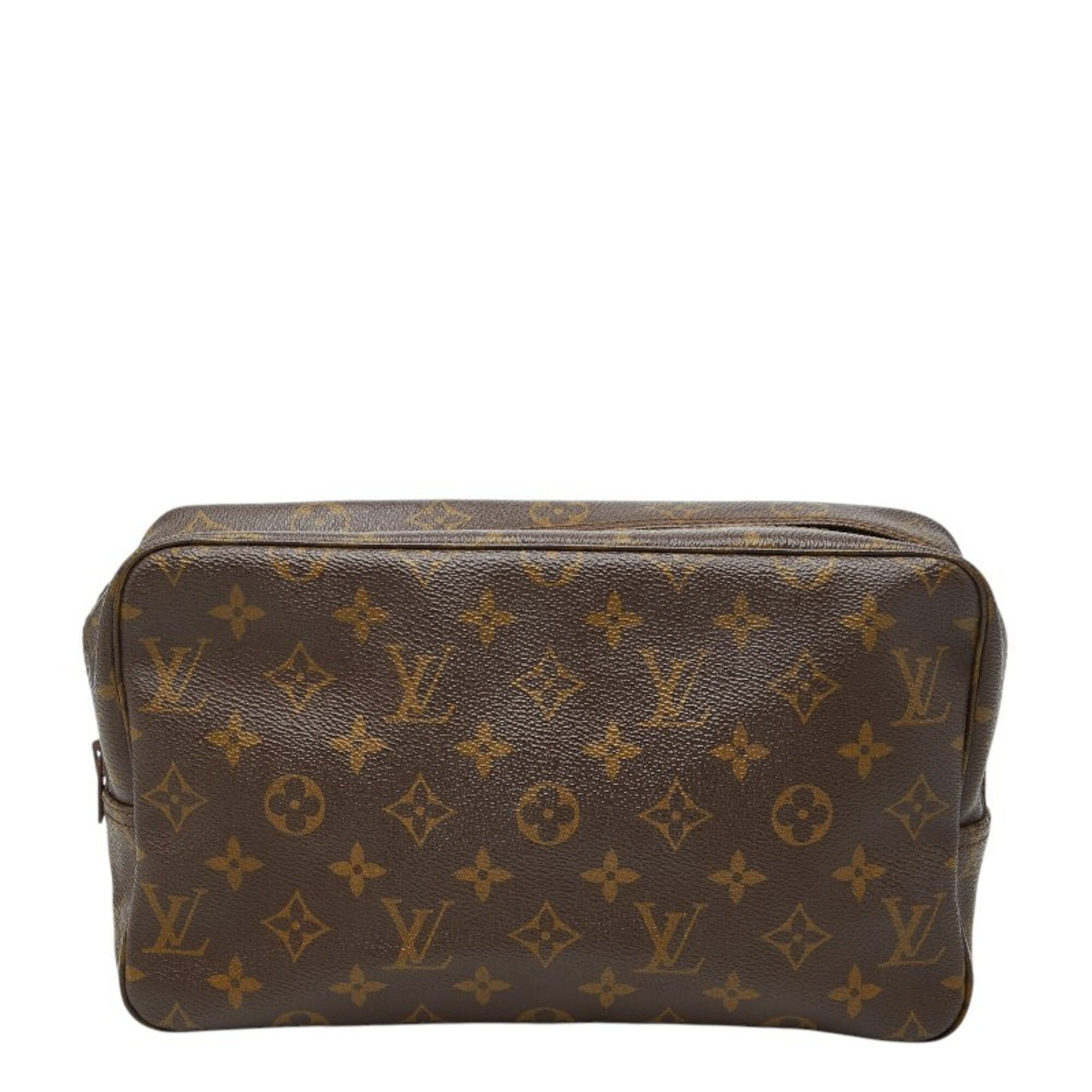 Louis Vuitton Brown Pvc Leather Clutch Bag (Pre-Owned)