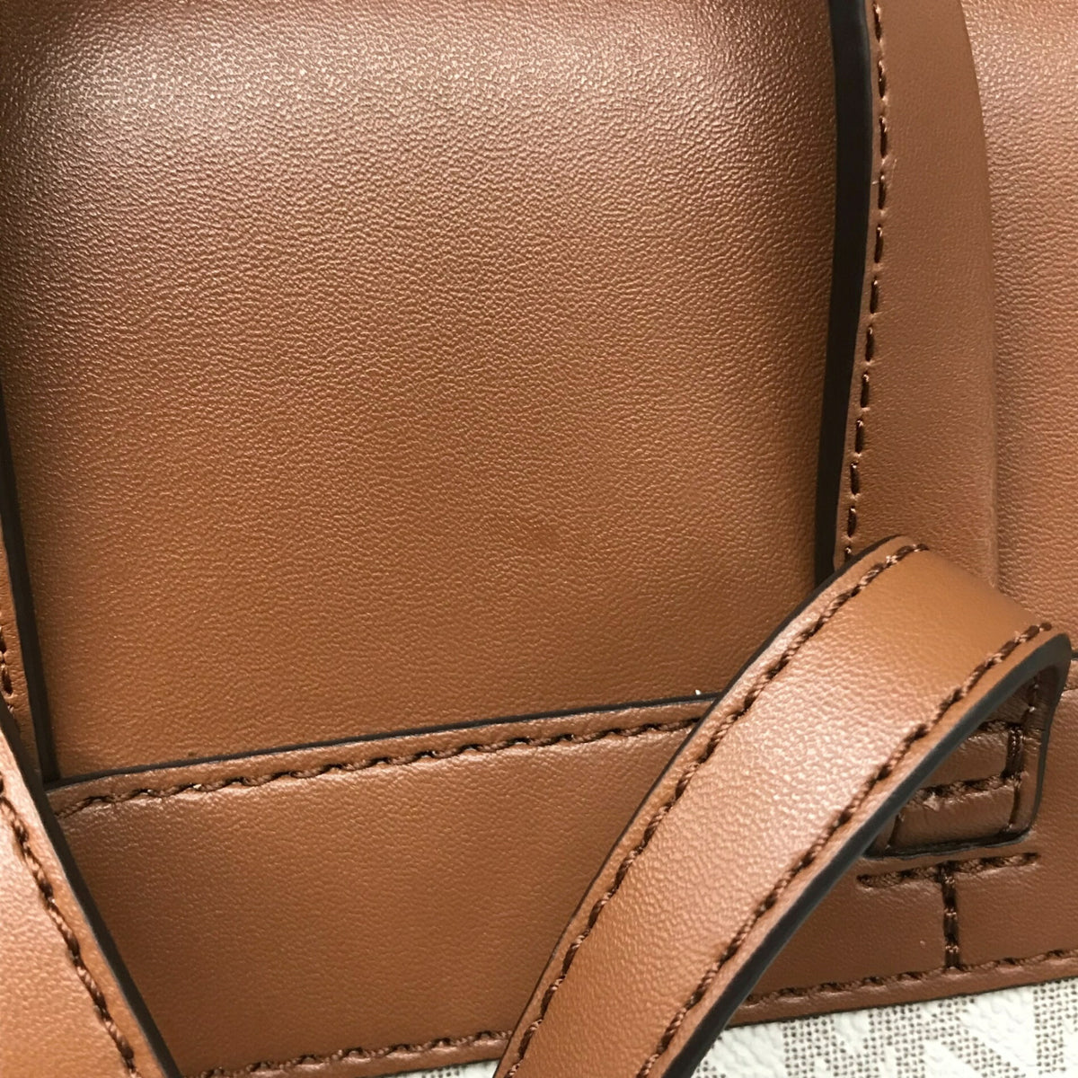 Michael Kors Brown Ivory Pvc Backpack (Pre-Owned)