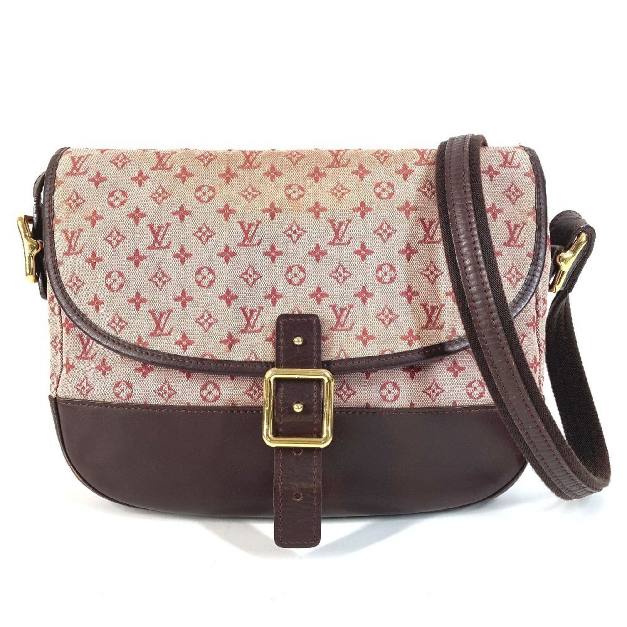 Louis Vuitton Cherry Red Color Monogram Mini Pochette Shoulder Bag (Pre-Owned)