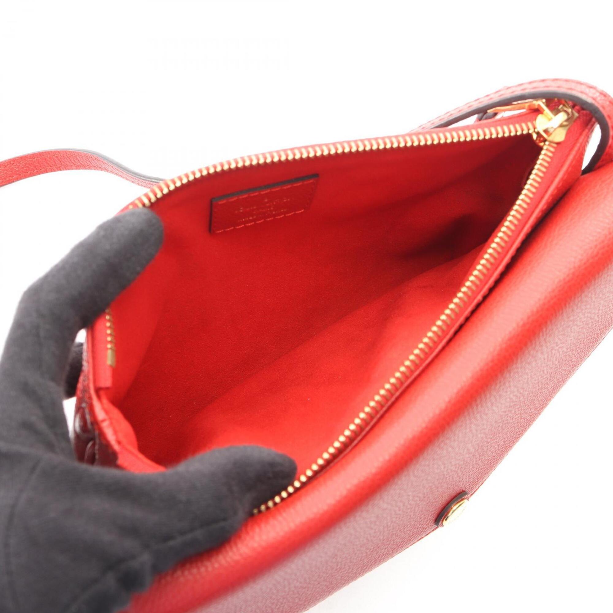 Louis Vuitton Cerise Red Color Monogram Empreinte Handbag Shoulder Bag (Pre-Owned)