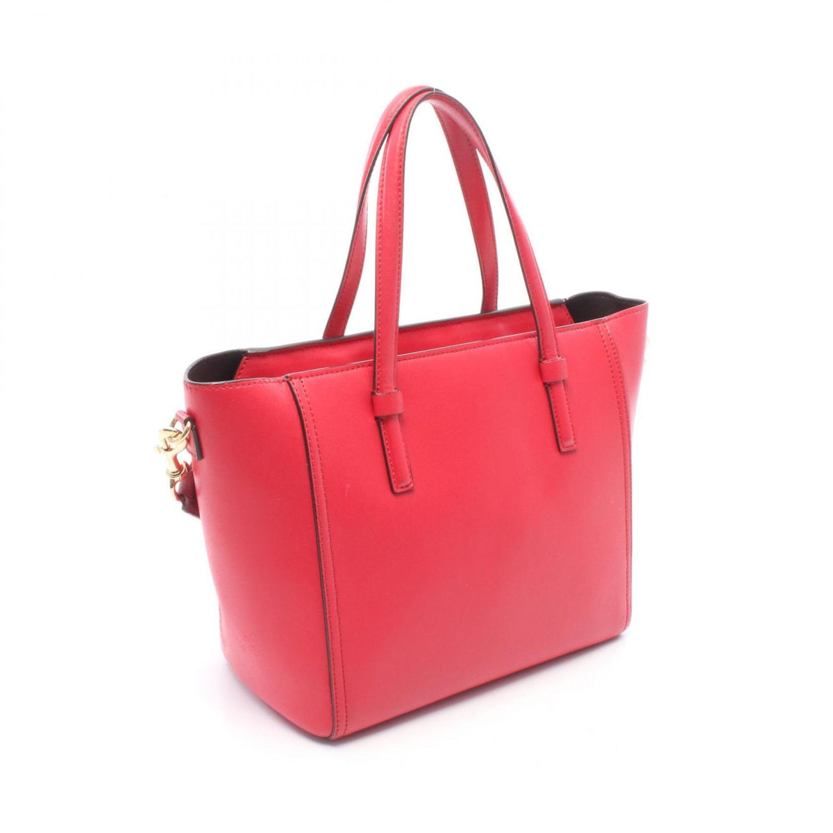 Salvatore Ferragamo Red Color Leather Handbag (Pre-Owned)