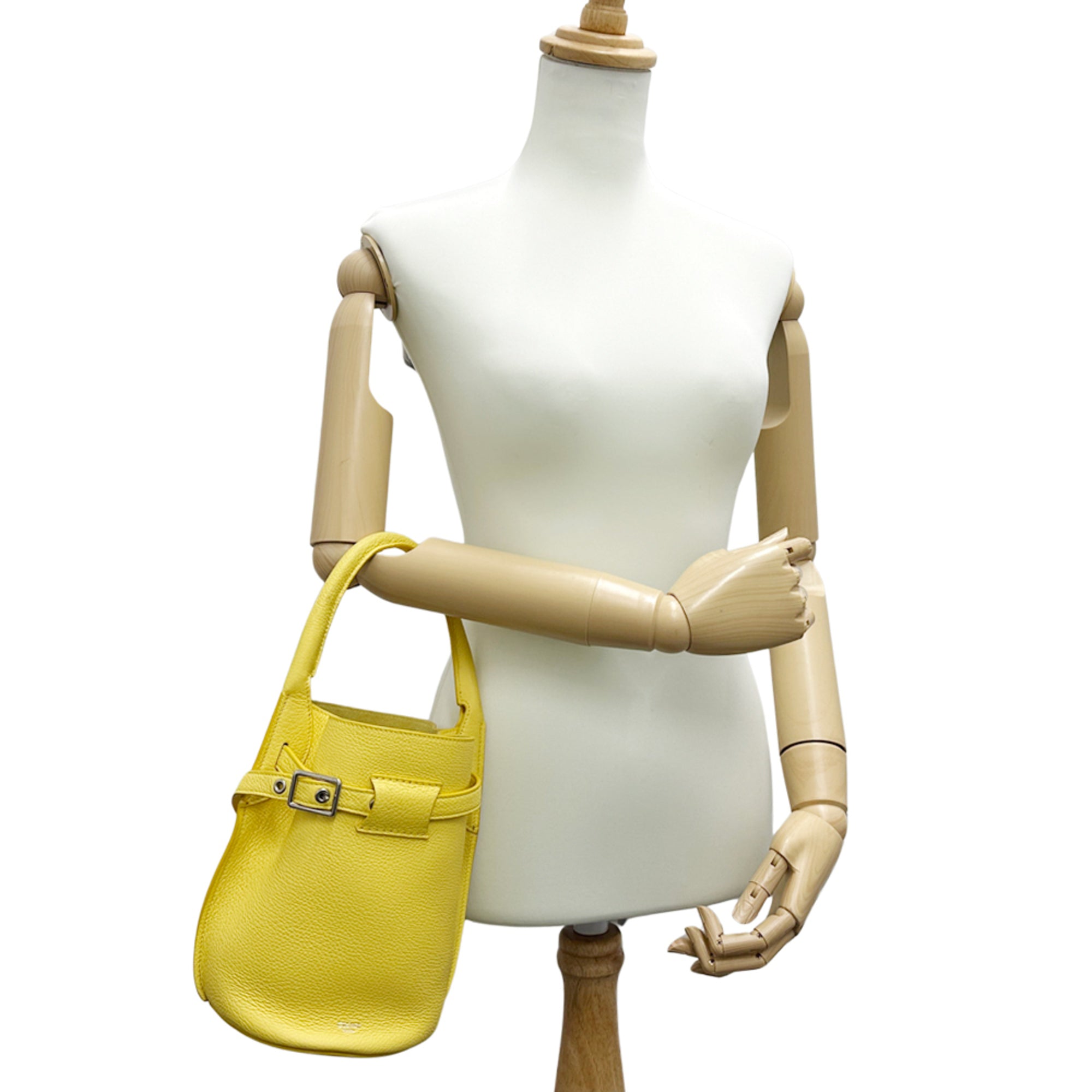Celine Yellow Leather Handbag Shoulder Bag (Pre-Owned)