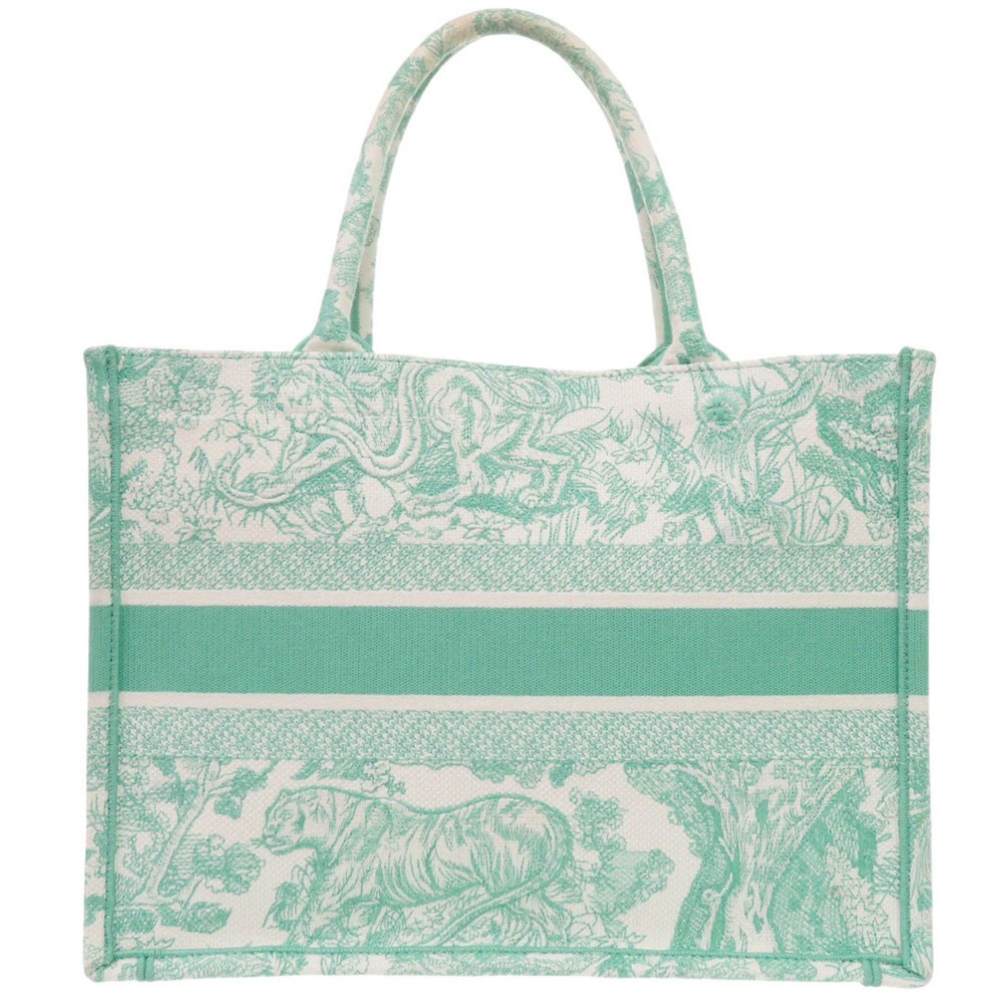 Christian Dior Green Canvas Tote Bag (Pre-Owned)
