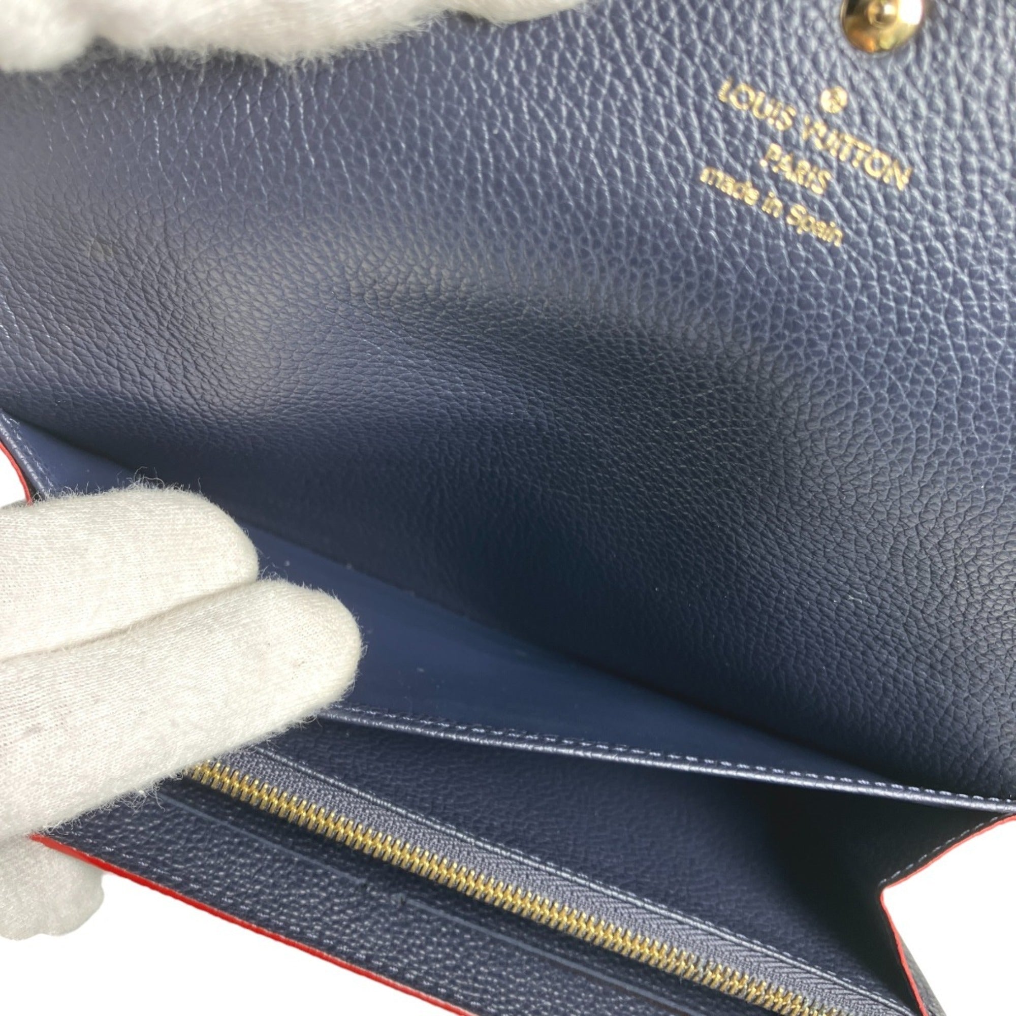 Louis Vuitton Marine Rouge Monogram Empreinte Long Wallet (Bi-Fold) (Pre-Owned)