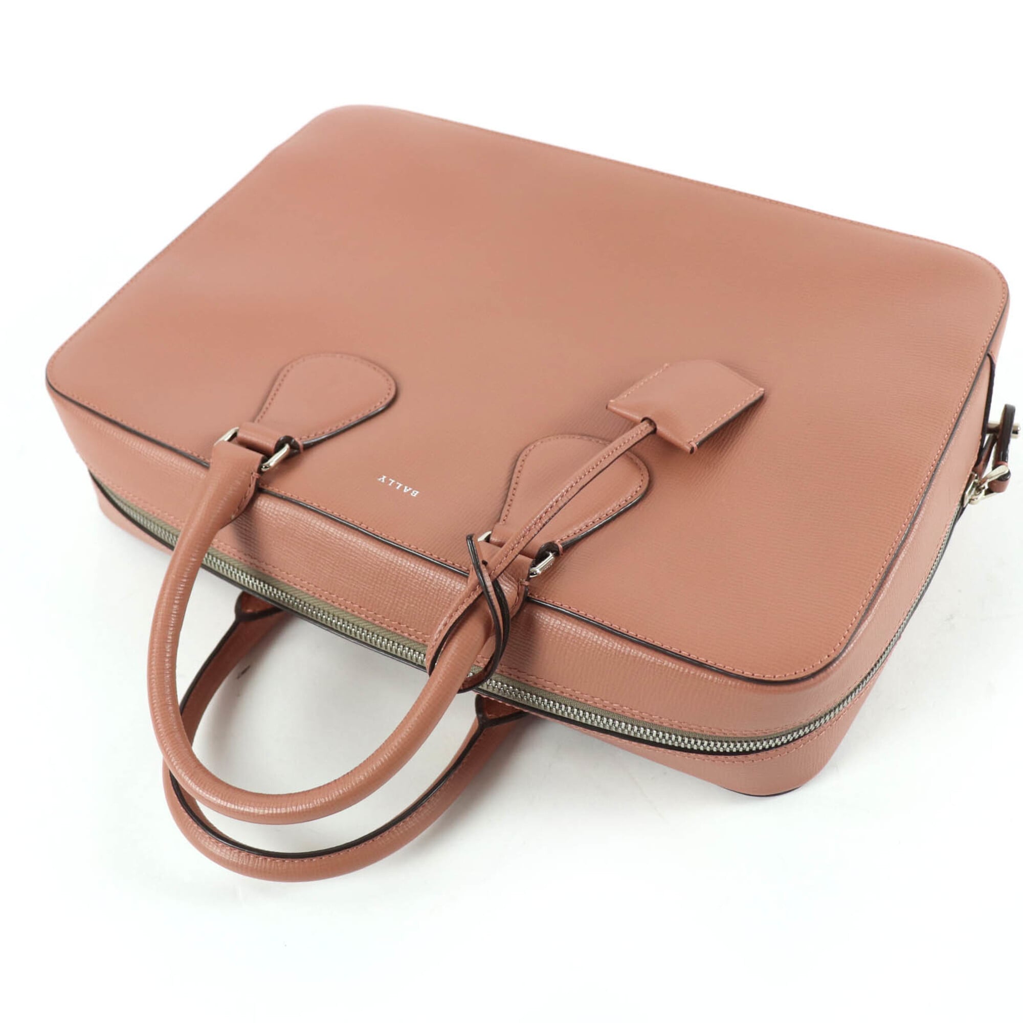 Bally Pink Leather Briefcase Handbag Shoulder Bag (Pre-Owned)
