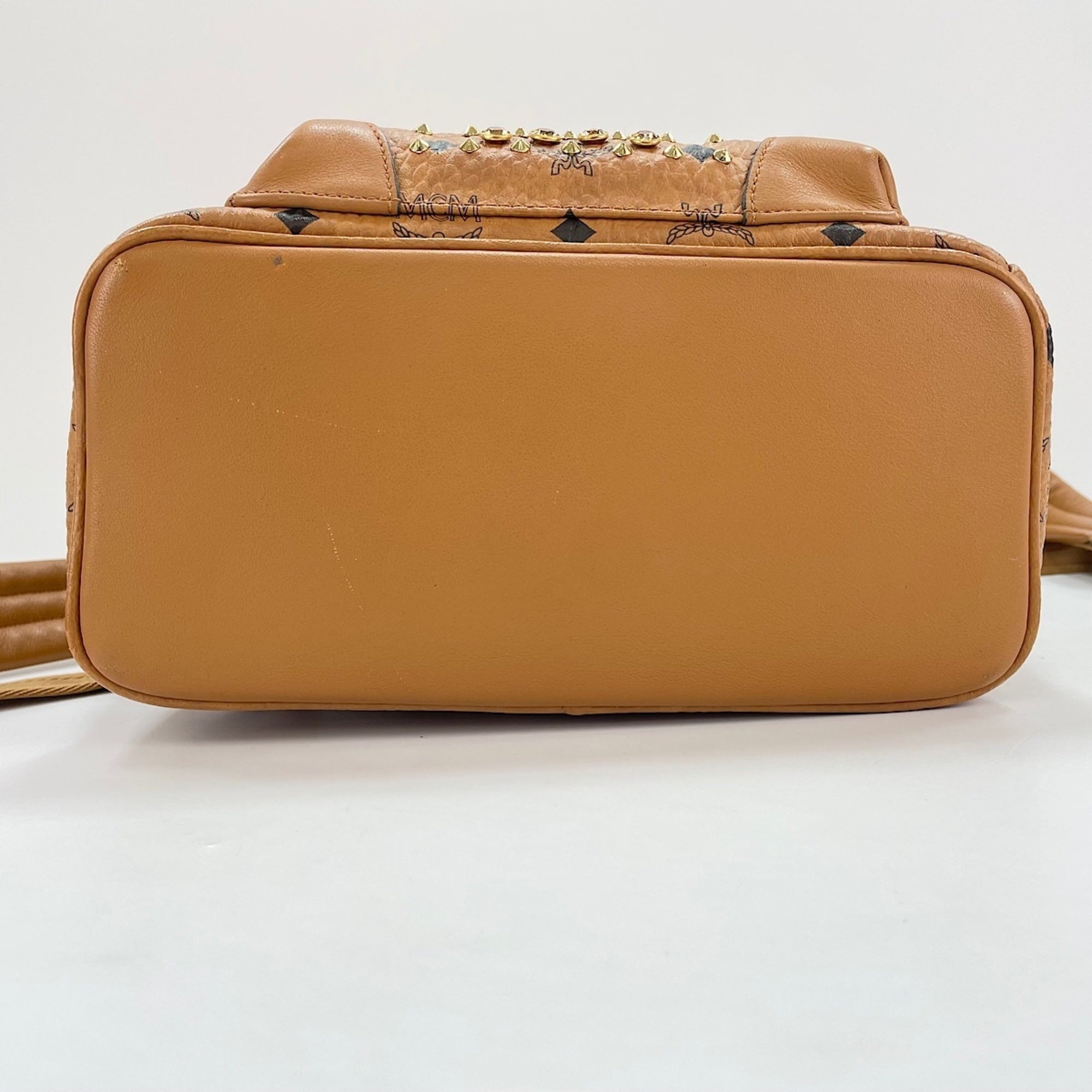 Mcm Beige Coated Canvas Backpack (Pre-Owned)