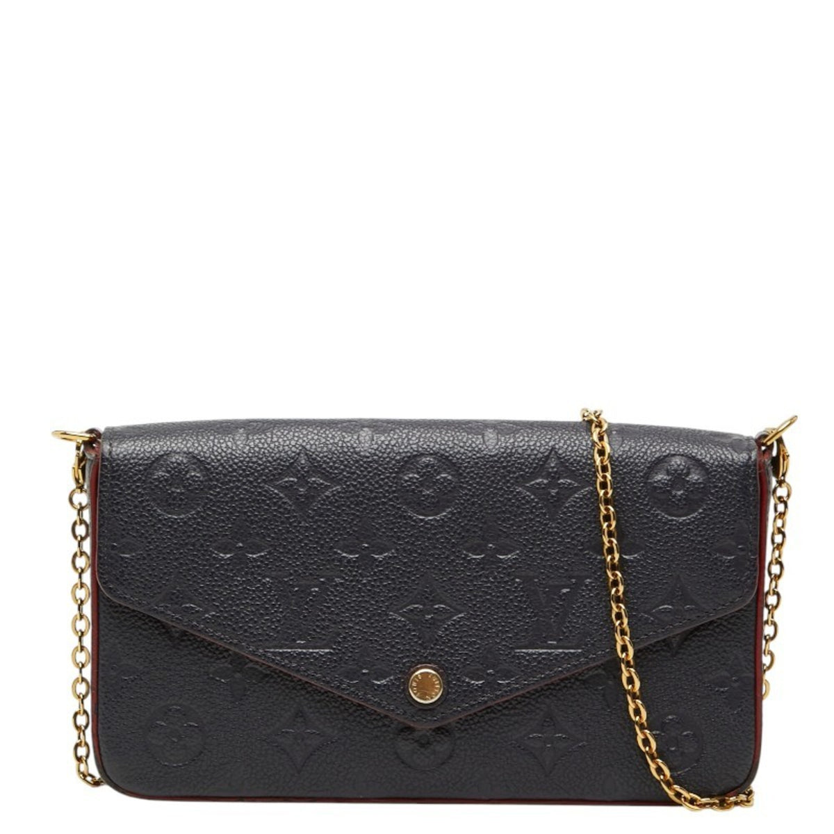 Louis Vuitton Monogram Empreinte Marine Rouge Navy Leather Pochette Shoulder Bag (Pre-Owned)