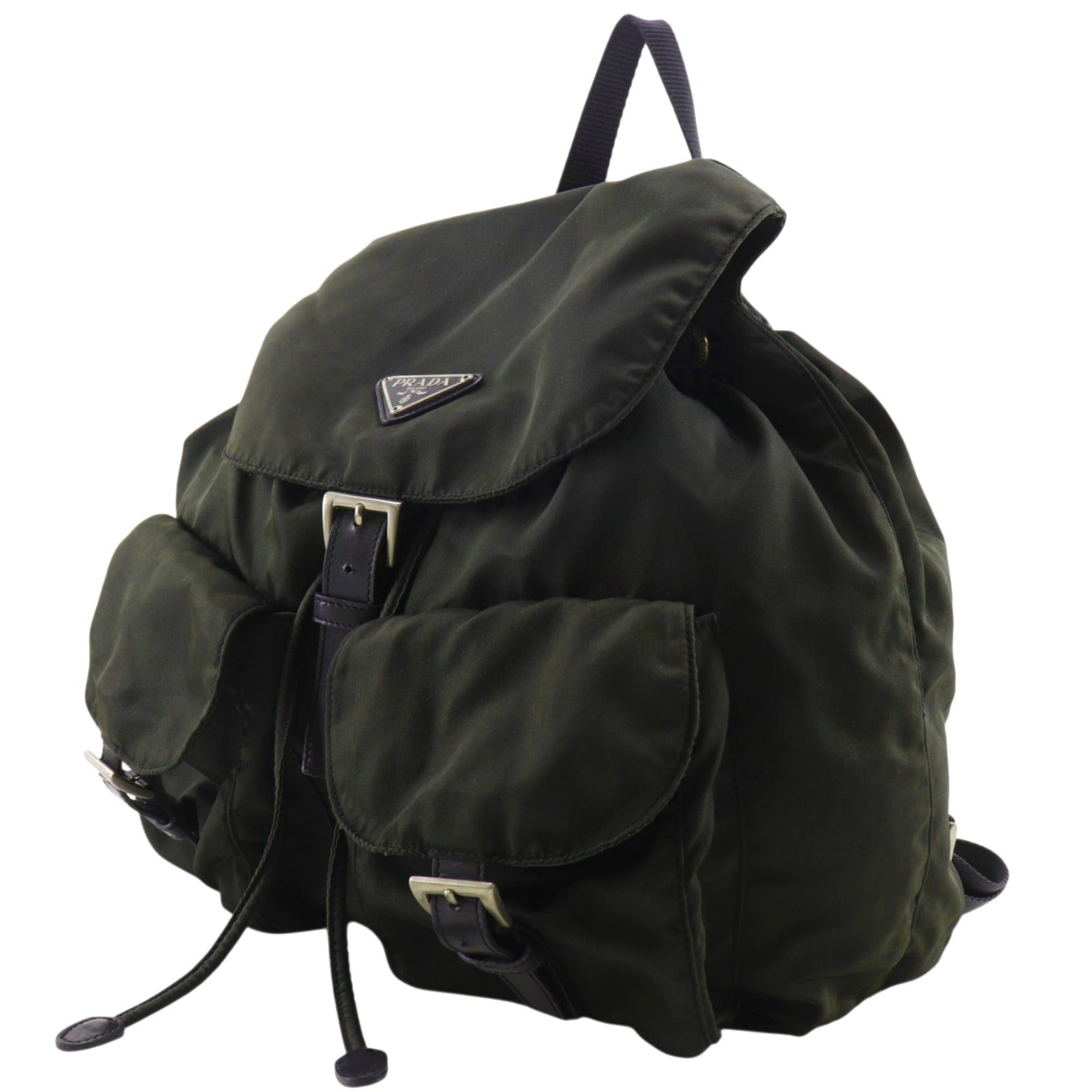 Prada Khaki Nylon Backpack (Pre-Owned)