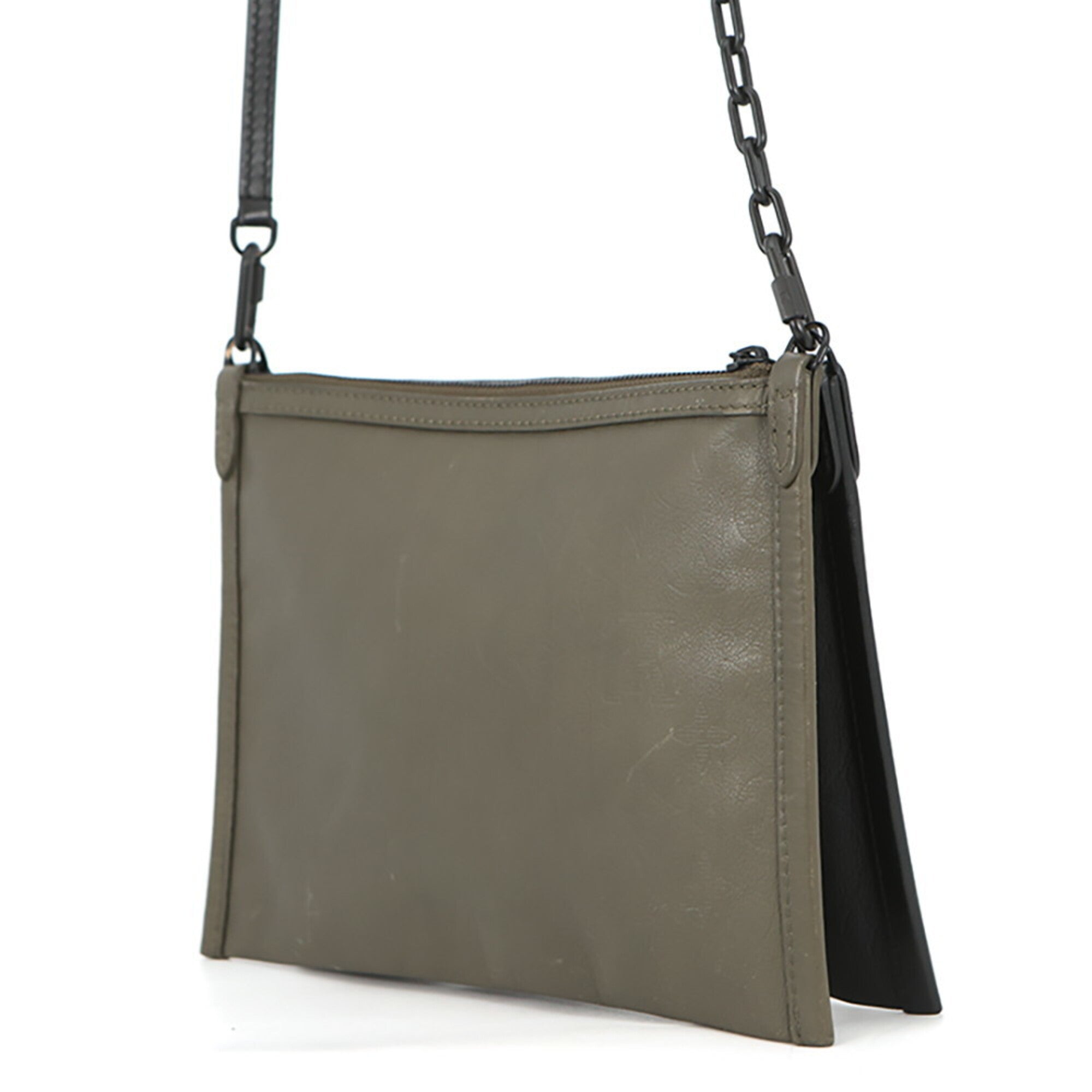 Louis Vuitton Black Khaki Monogram Noir Monogram Shadow Handbag Pouch Shoulder Bag (Pre-Owned)