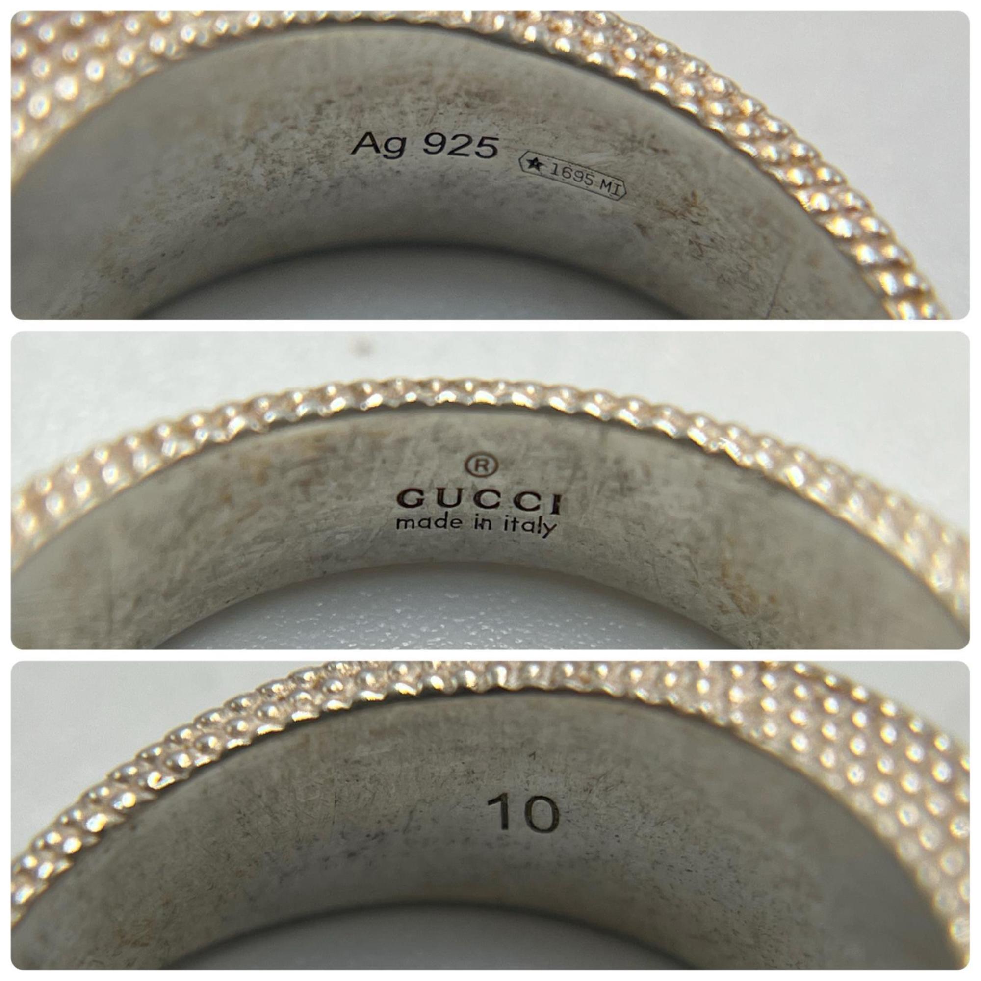 Gucci Silver Silver 925 Band Ring (Pre-Owned)