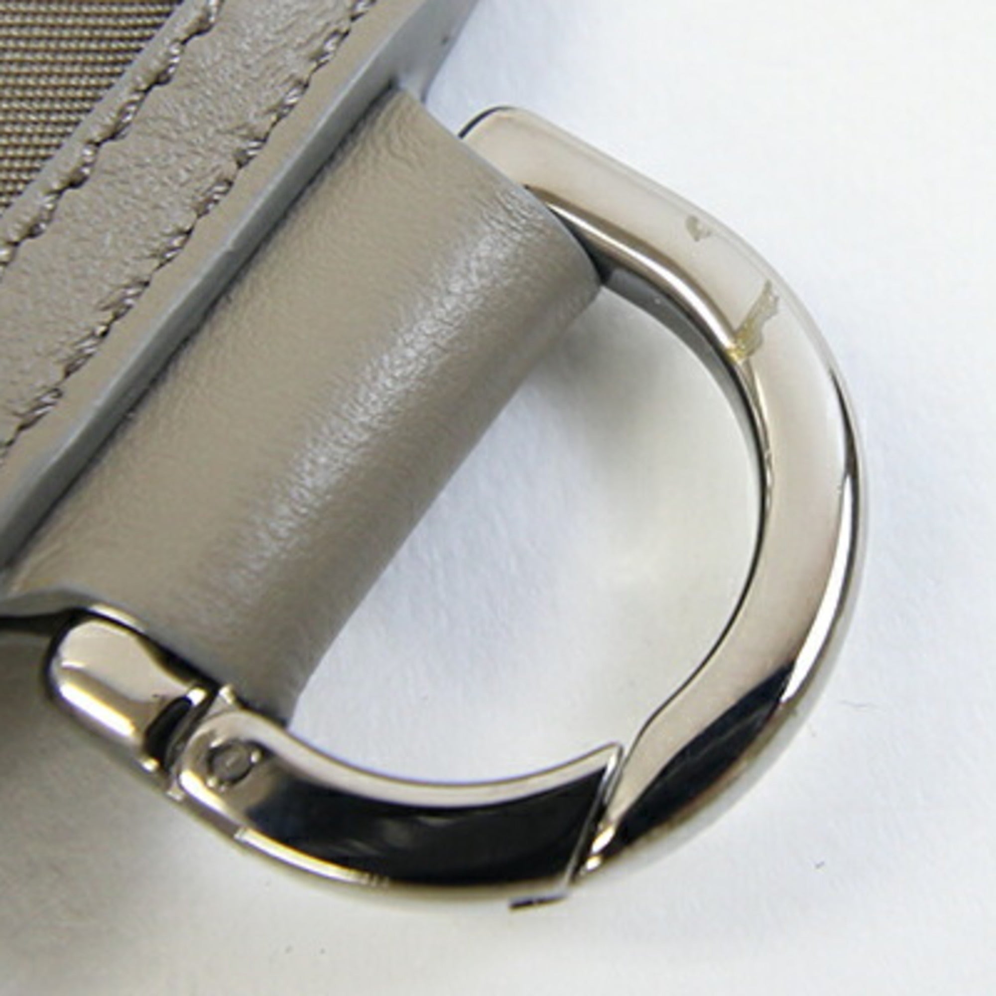 Christian Dior Khaki Nylon Leather Coin Purse/Coin Case (Pre-Owned)
