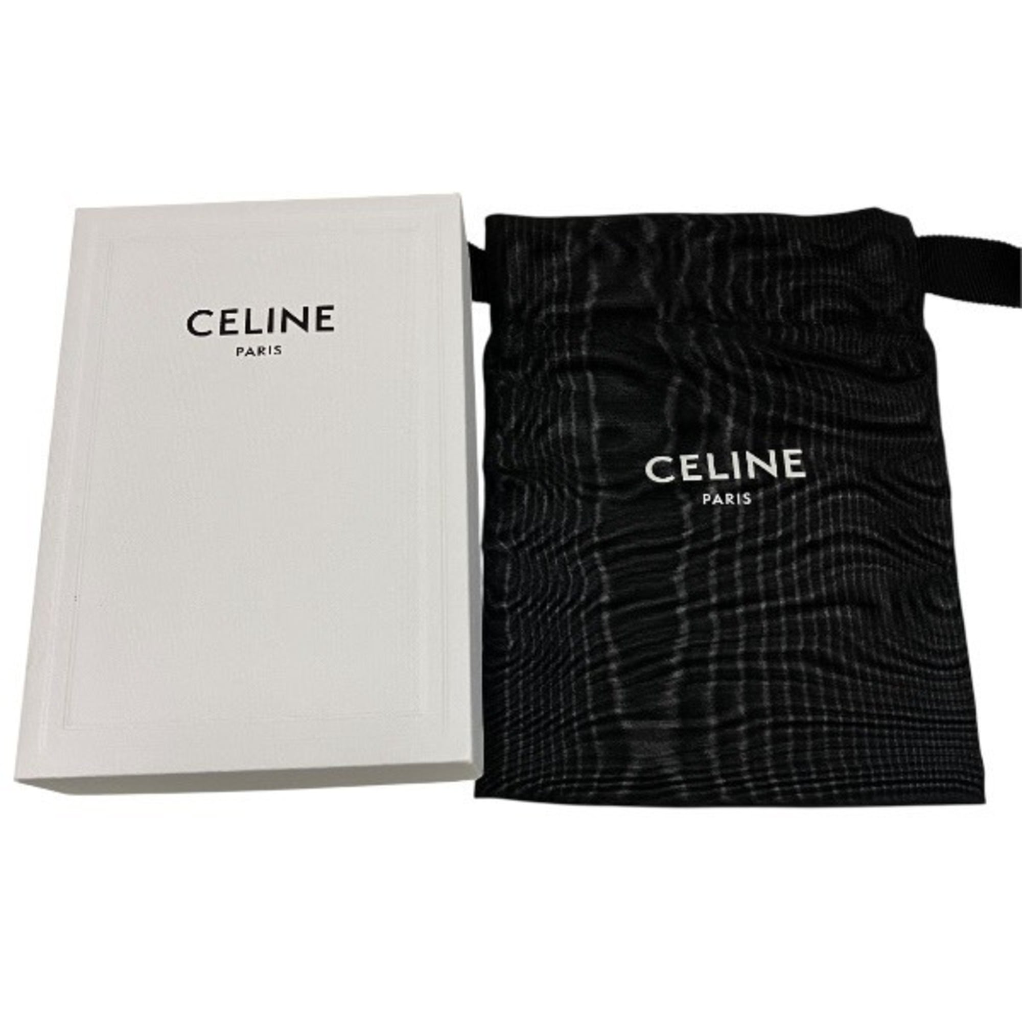 Celine Dark Green Leather Wallet (Tri-Fold) (Pre-Owned)