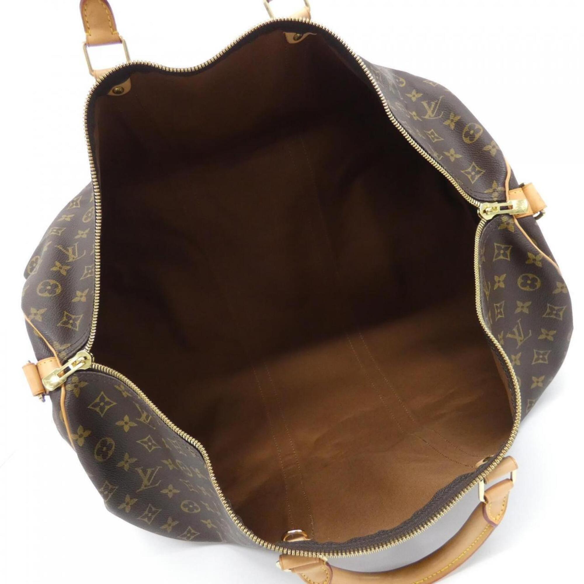 Louis Vuitton Monogram Marron Coated Canvas Boston Bag (Pre-Owned)