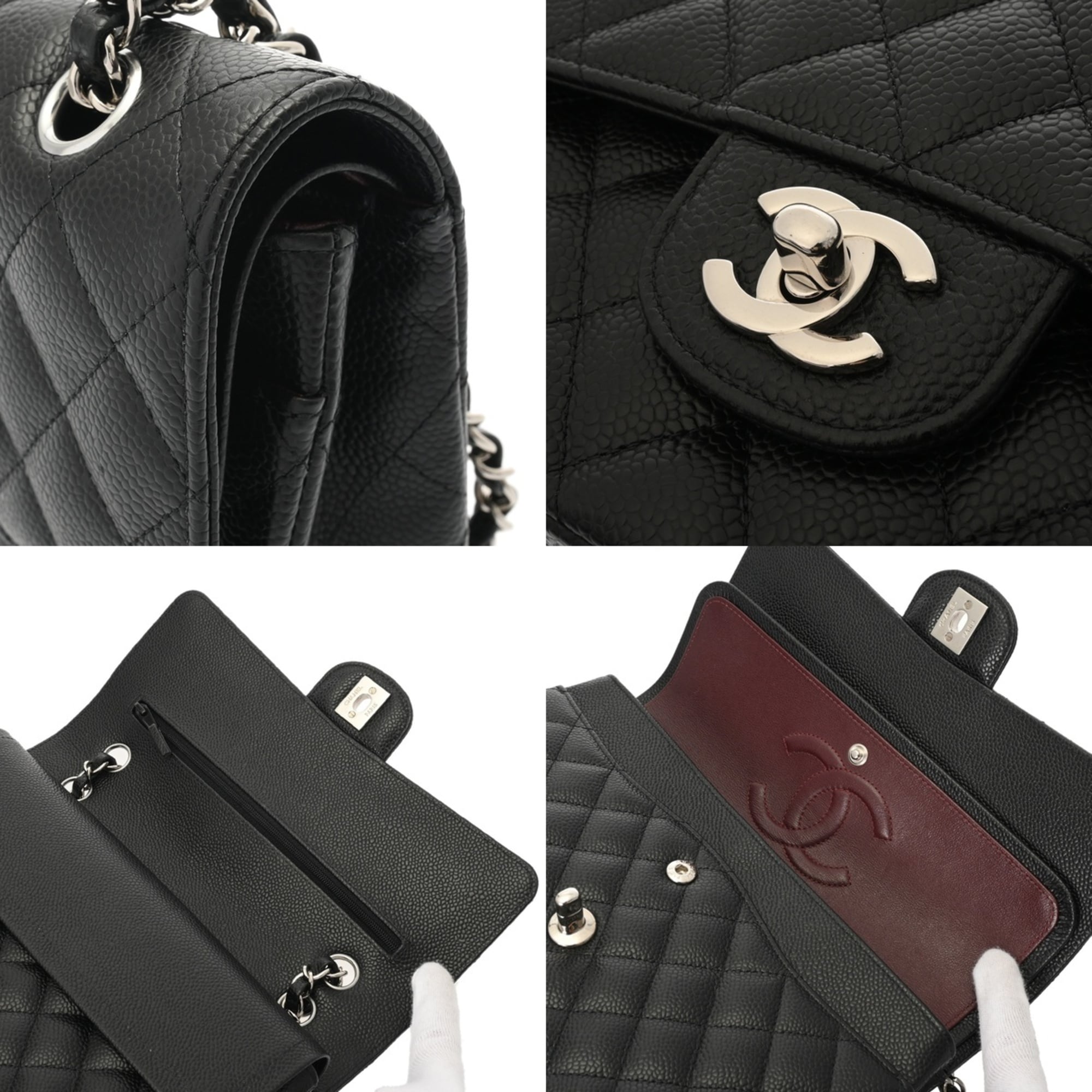 Chanel Black Grained Calfskin Shoulder Bag (Pre-Owned)
