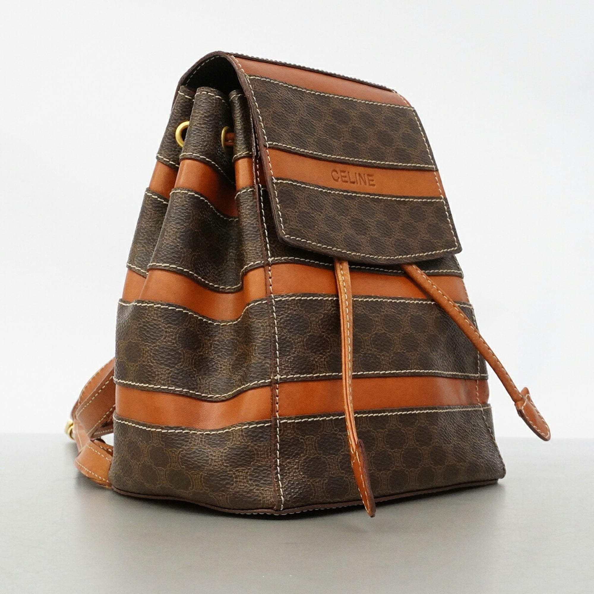 Celine Brown Pvc Backpack (Pre-Owned)