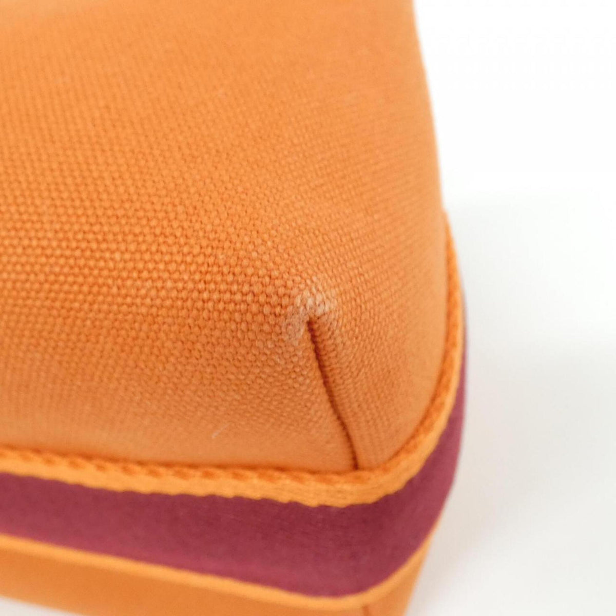 Hermes Orange Canvas Handbag Pouch (Pre-Owned)