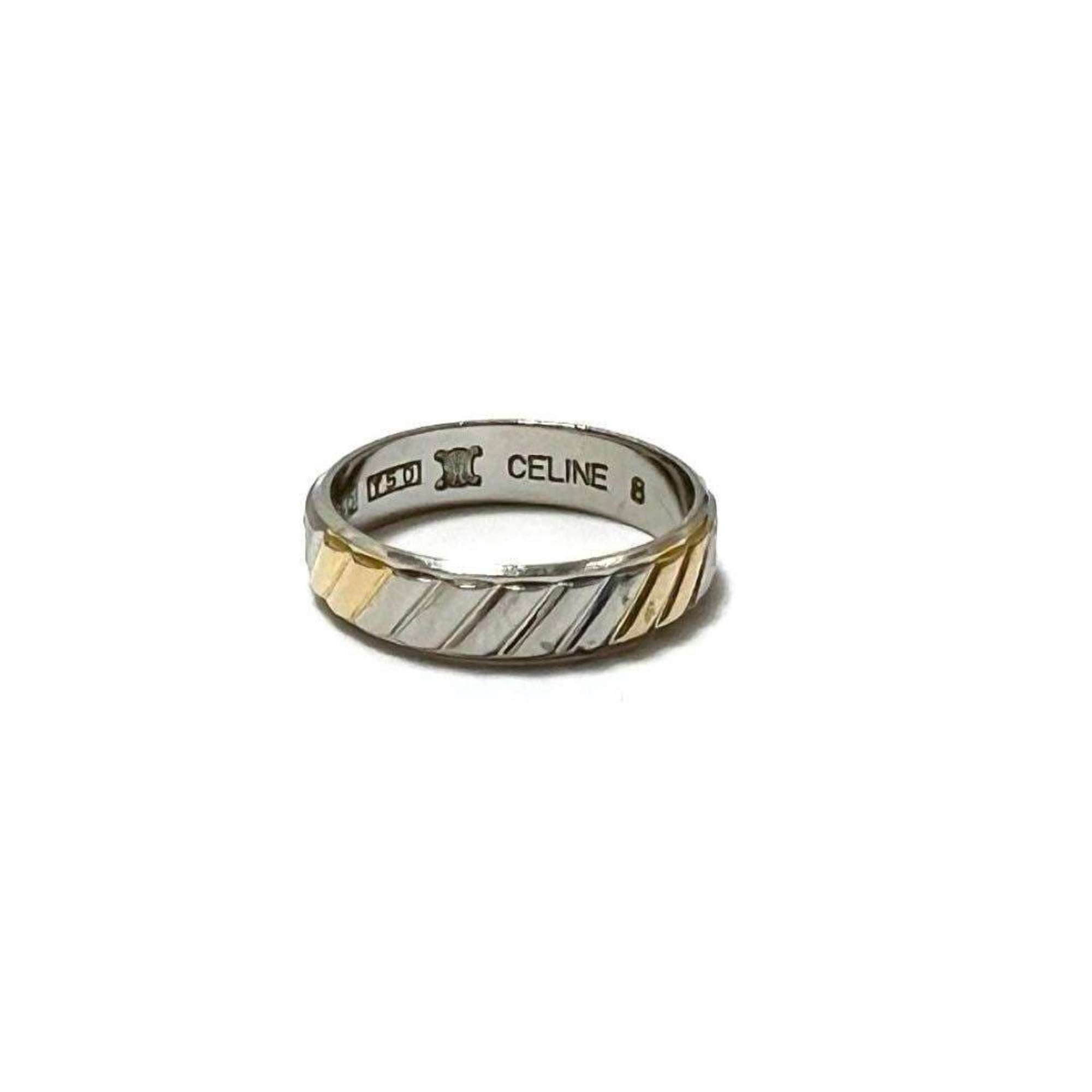 Celine Yellow Gold (18K) Platinum 850 Band Ring (Pre-Owned)