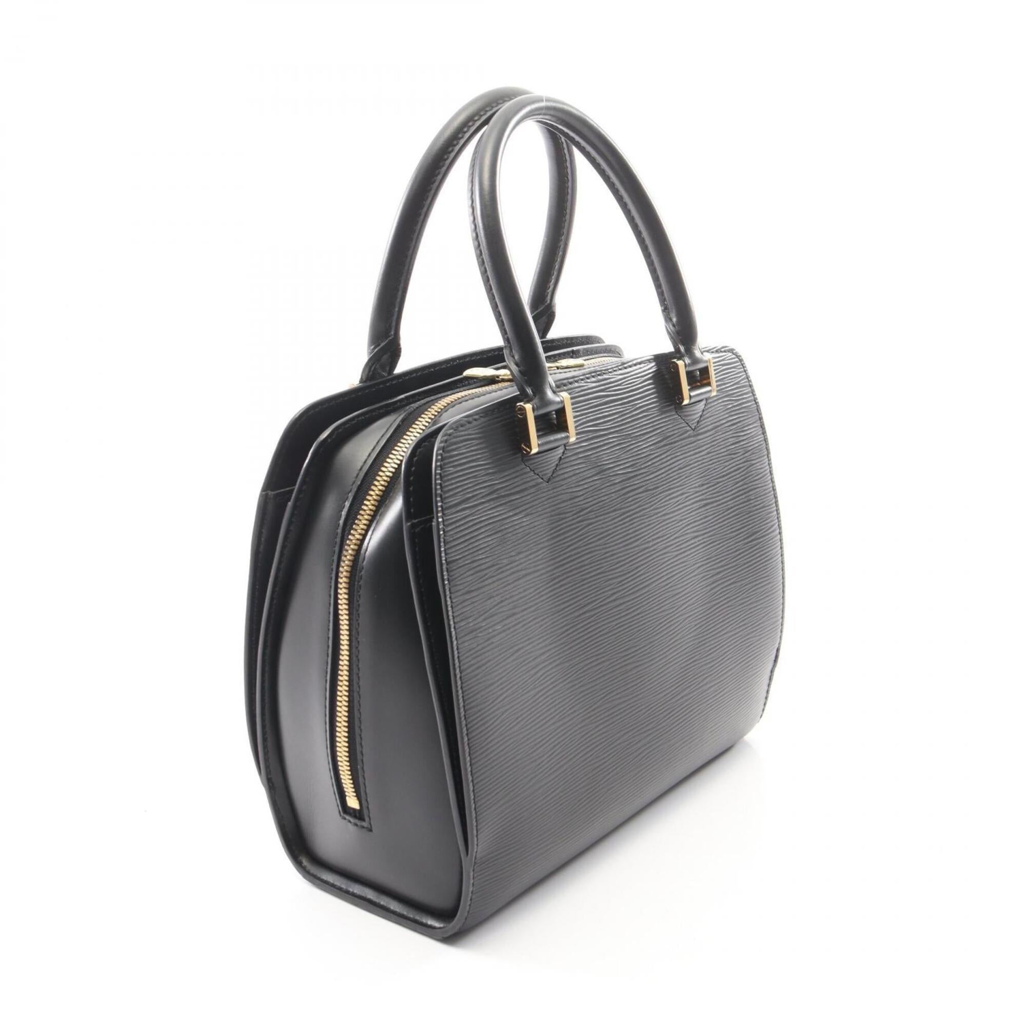 Louis Vuitton Black Leather Handbag (Pre-Owned)