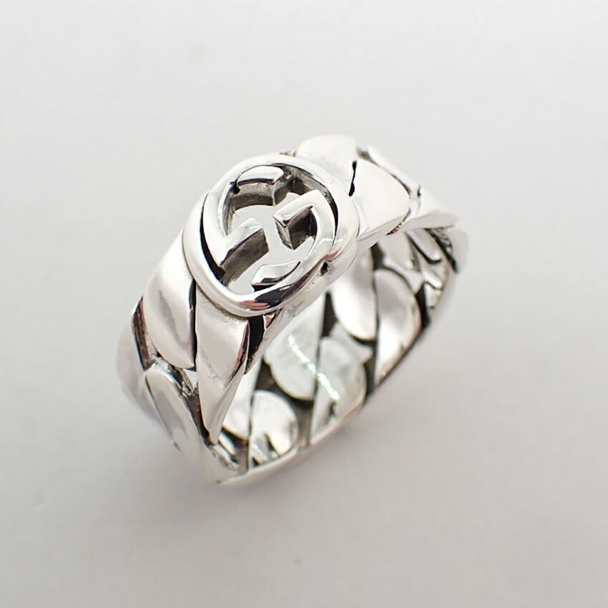 Gucci Sterling Silver 925 Band Ring (Pre-Owned)