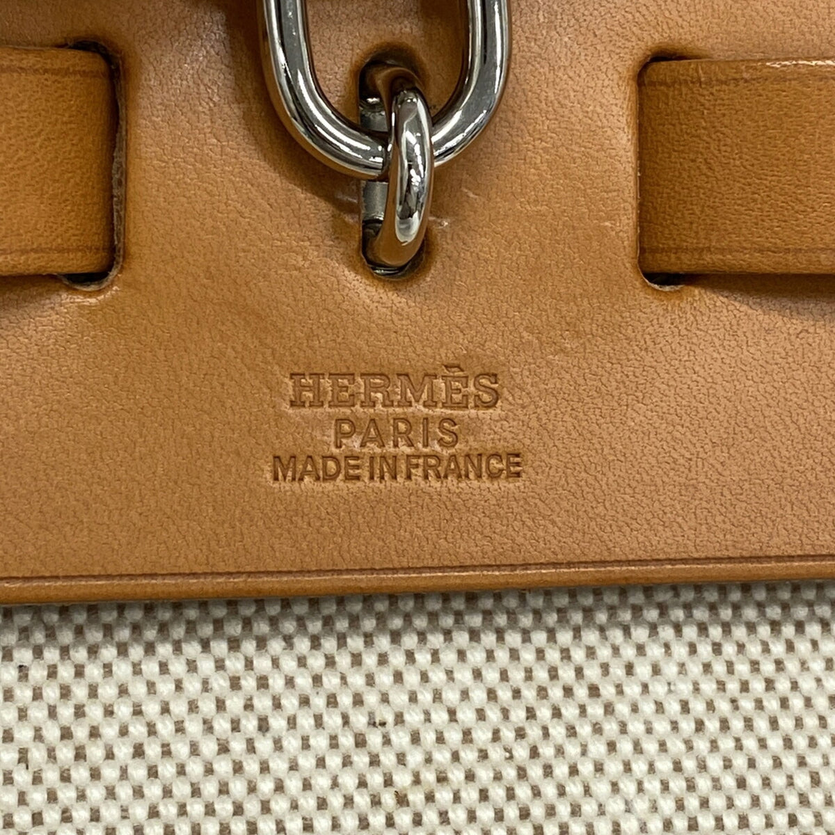 Hermes Natural Toile H Handbag (Pre-Owned)