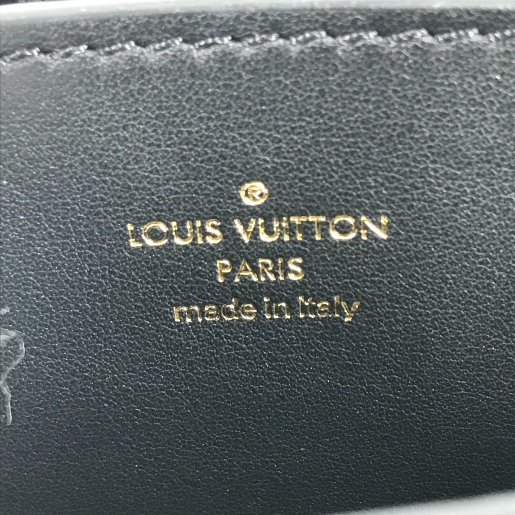 Louis Vuitton Black Noir Leather Handbag Tote Bag (Pre-Owned)