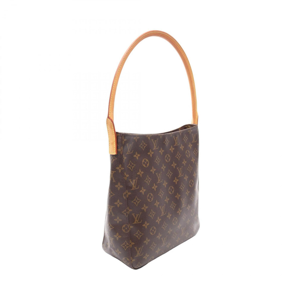 Louis Vuitton Brown Coated Canvas Leather Handbag Shoulder Bag (Pre-Owned)
